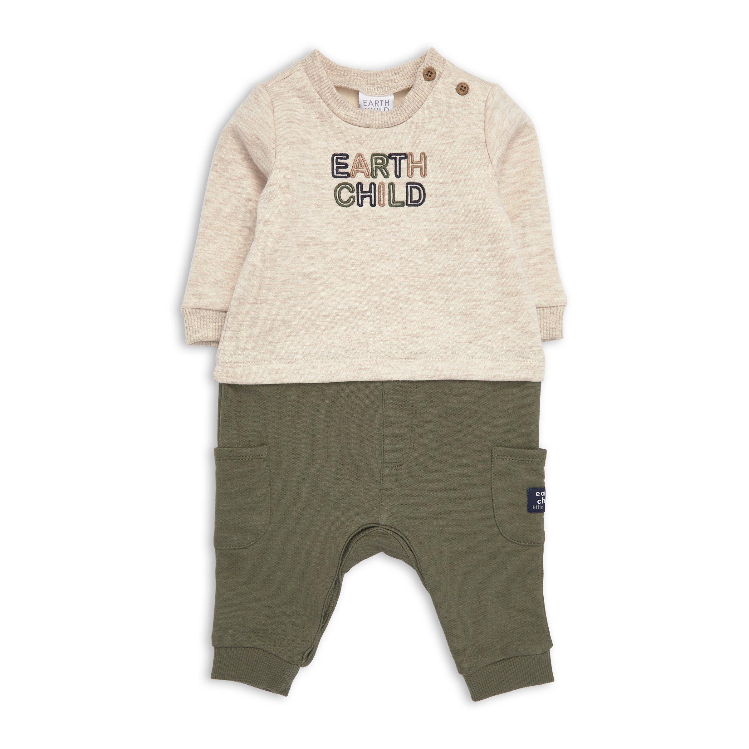 Cozy Cord Boy Romper, Beige main image 1