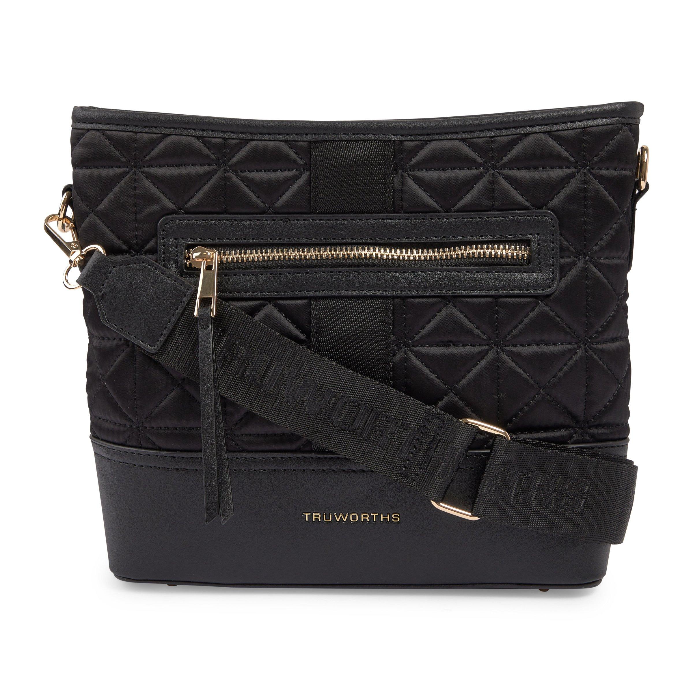 Black Quilted Crossbody Bag (3203283) | Truworths