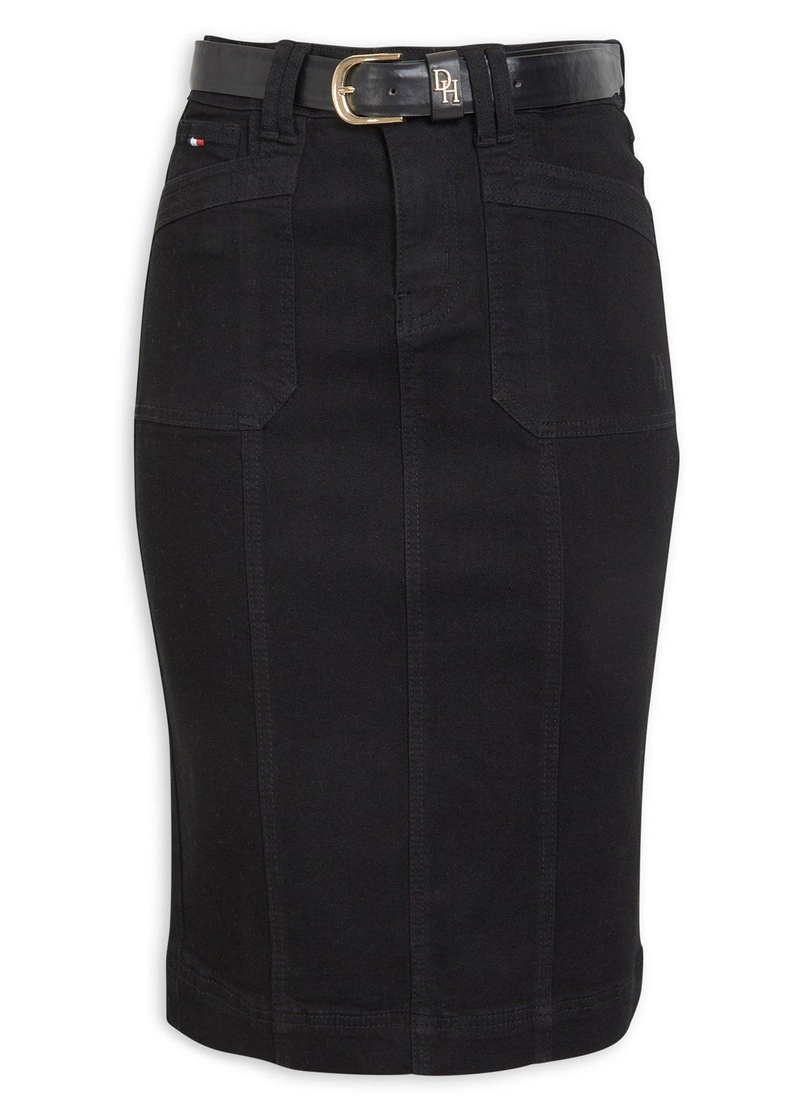 Black Belted Denim Skirt (3203326) | Daniel Hechter