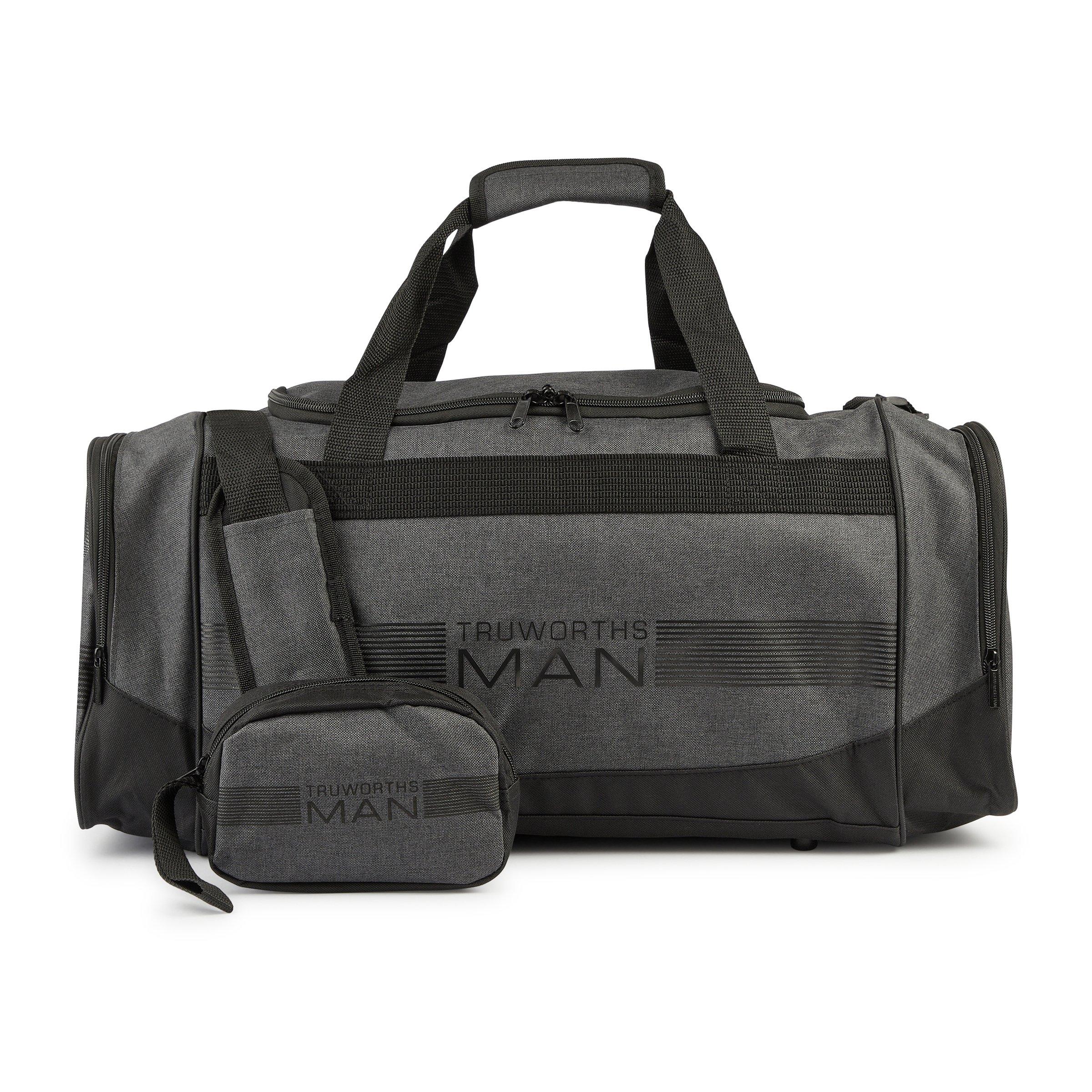 Truworths Man Travel Bags Grey Weekender Bag With Toiletry Bag