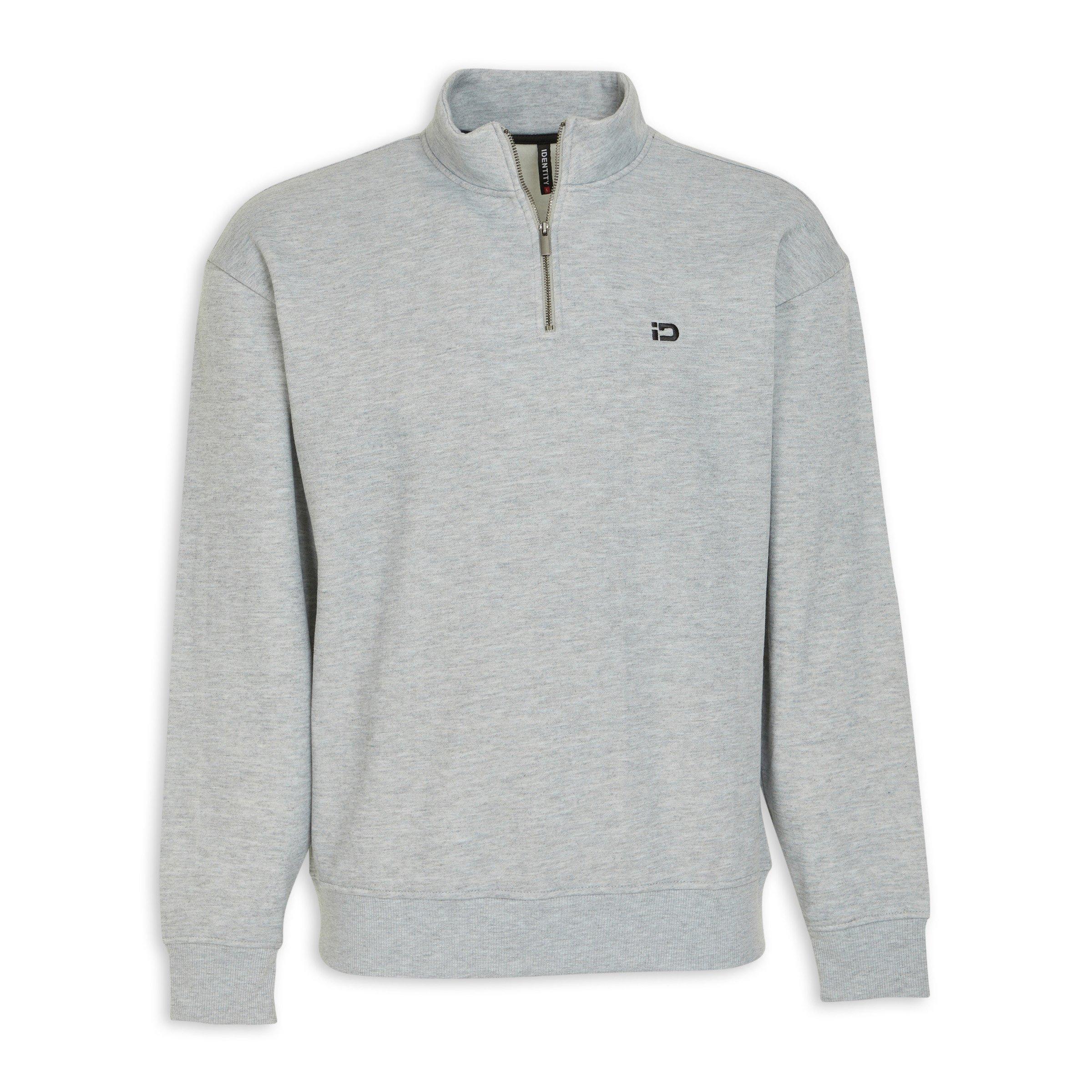 Grey Quarter-zip Sweat Top (3203579) | Identity