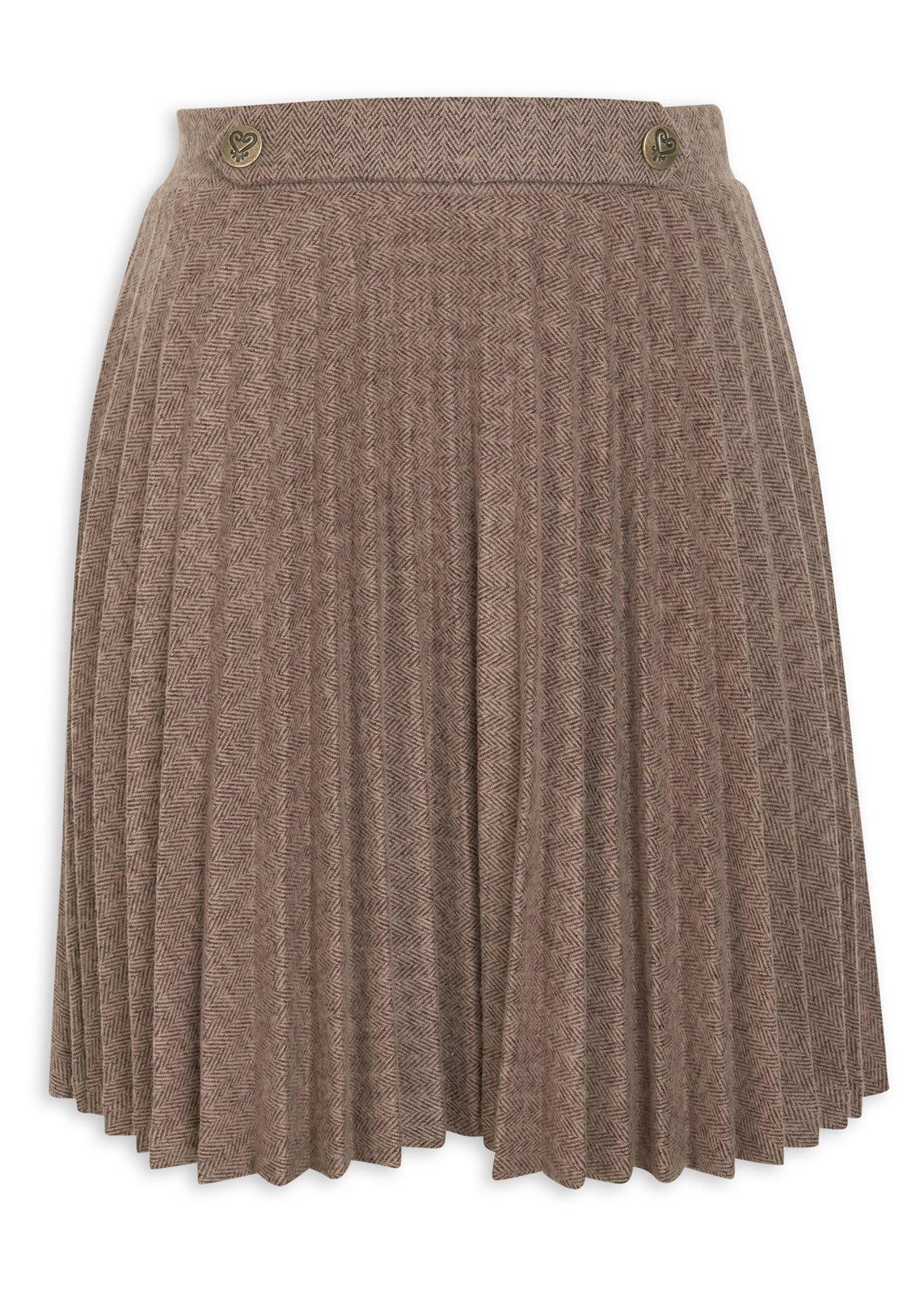 Brown Pleated Skirt (3204703) | Ginger Mary