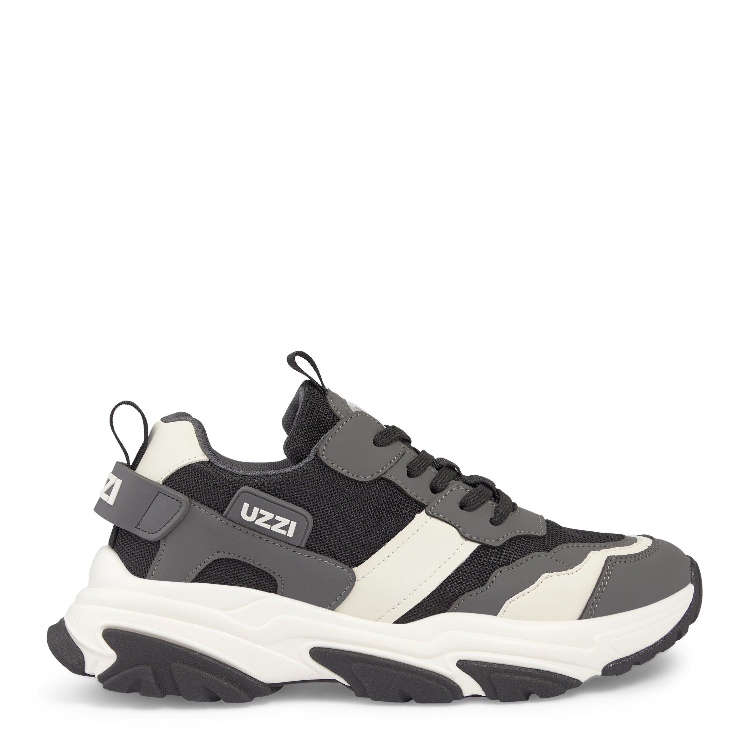 Grey and White Runner Sneakers (3204718) | UZZI