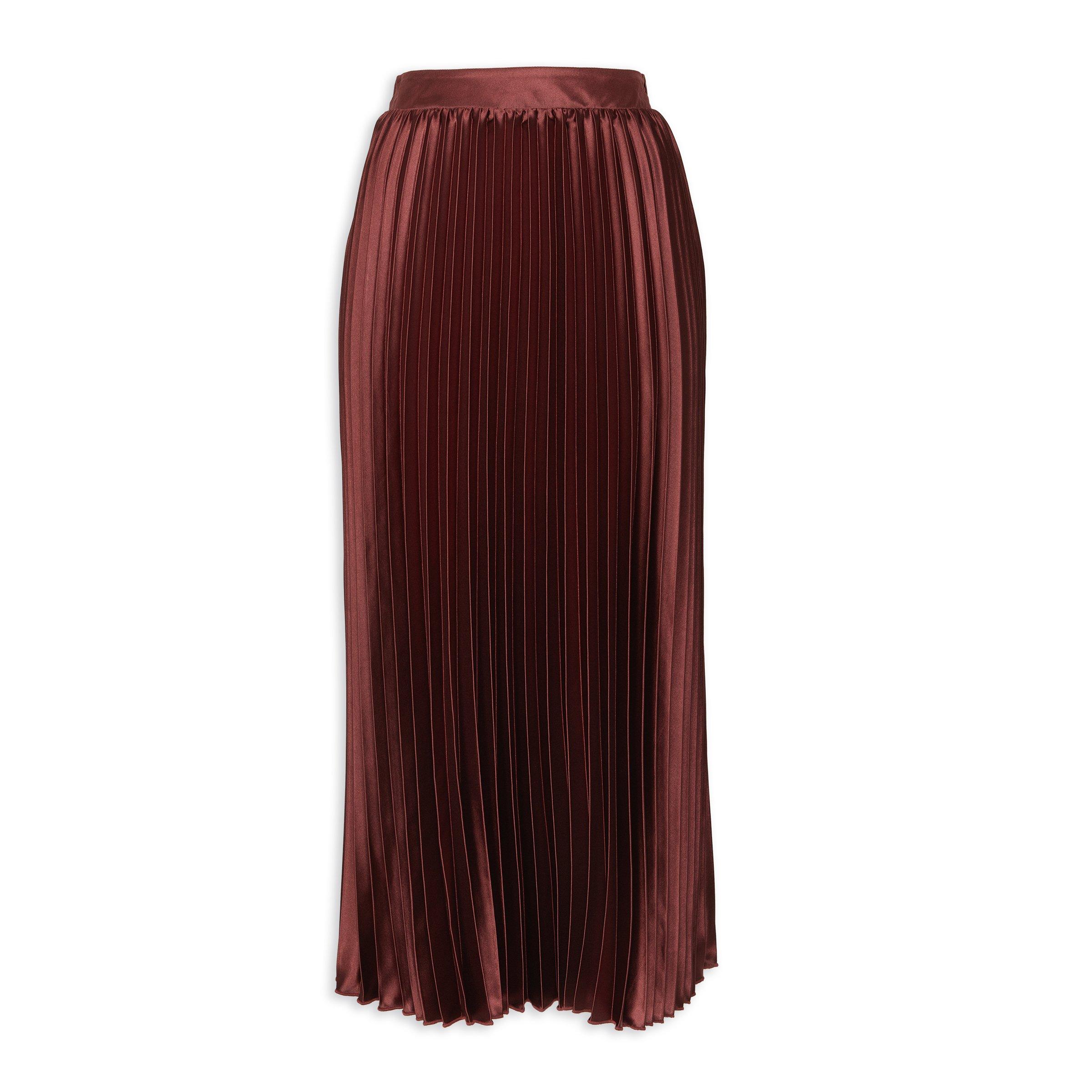 Burgundy Blended Brown Skirt