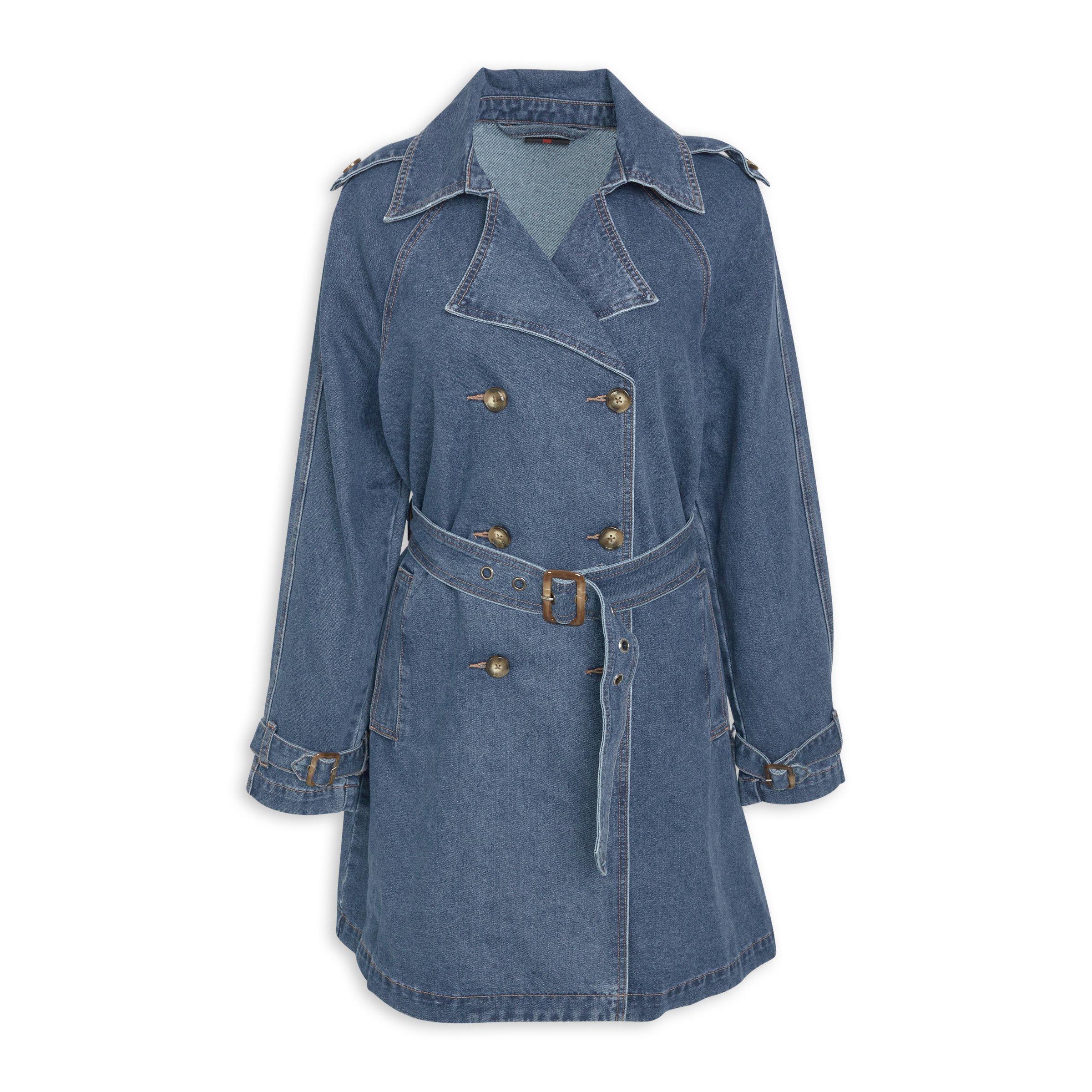 【未使用】digne trench jacket Blue Denim Trench Coat (3205263) | Identity