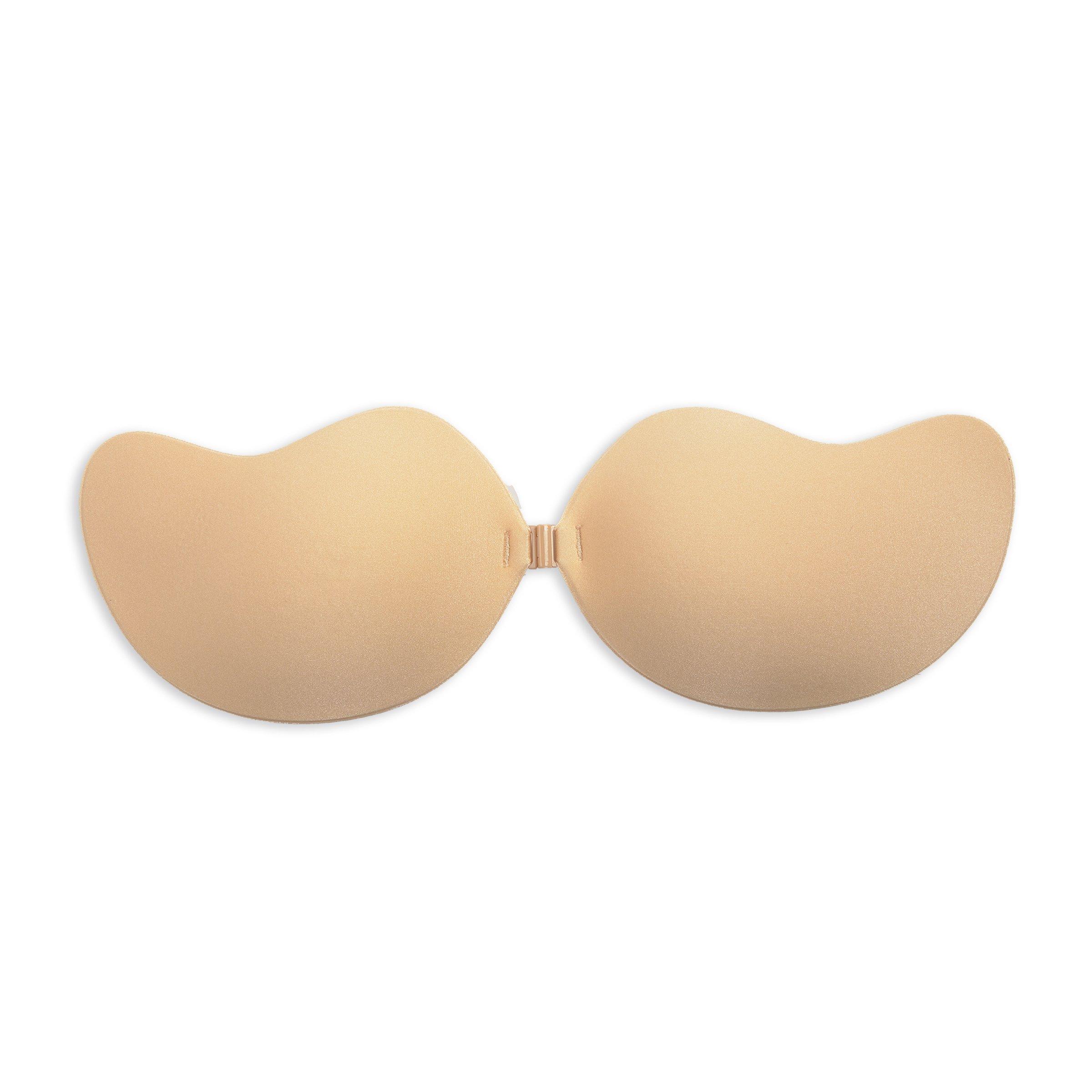 Adhesive Bra, Beige, D Cup