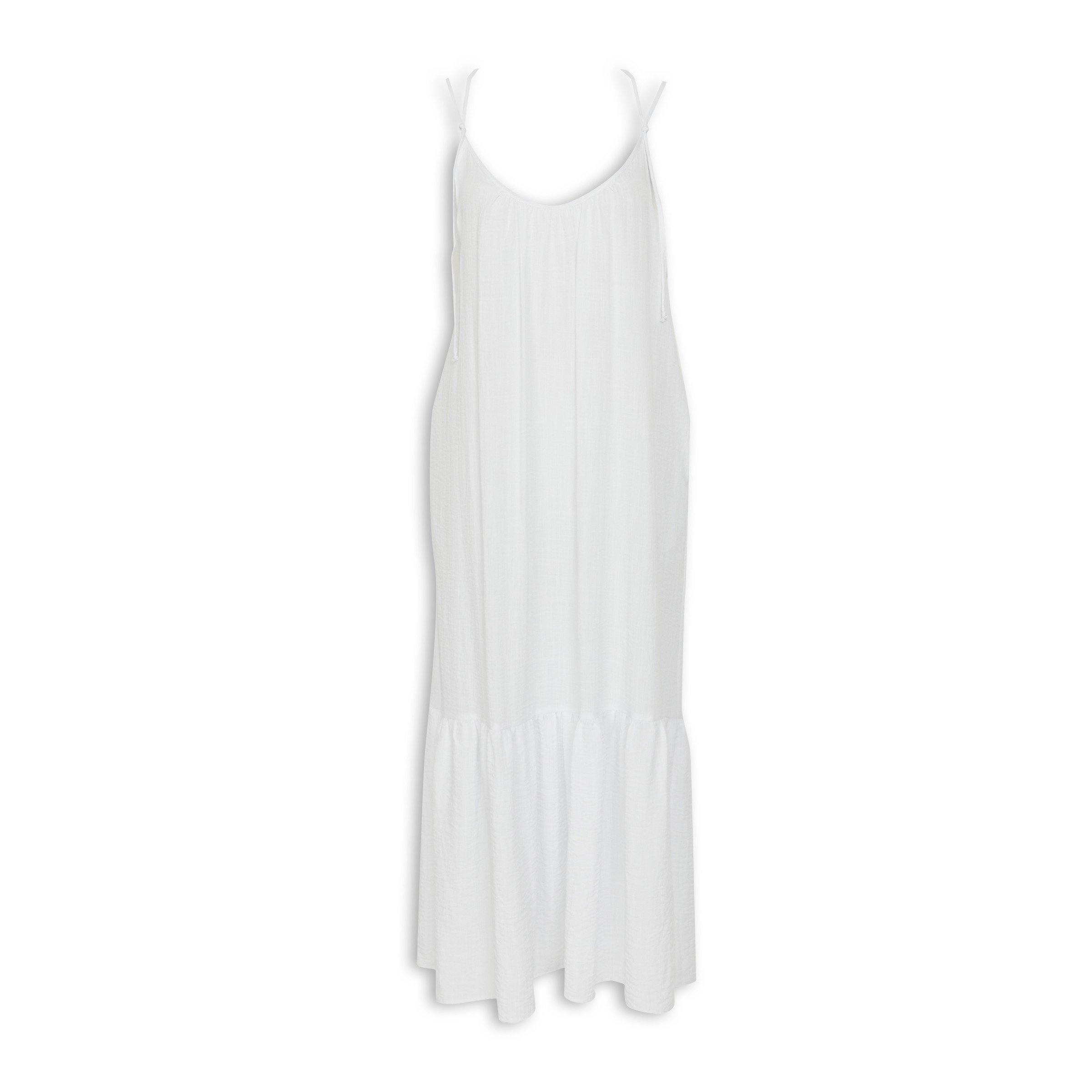 Structure Strap Dress Offwhite