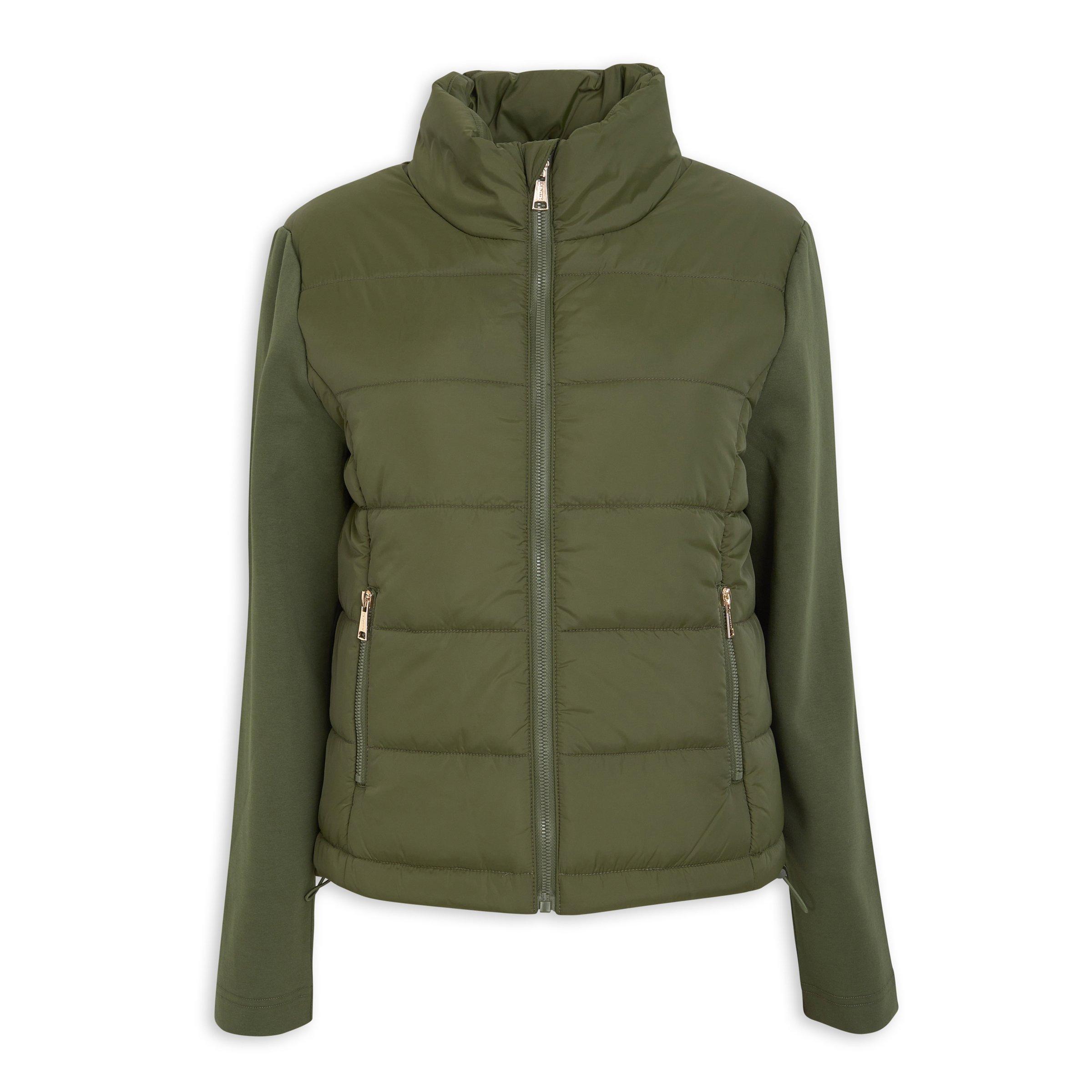 Khaki Green Bomber Jacket (3206222) | Identity