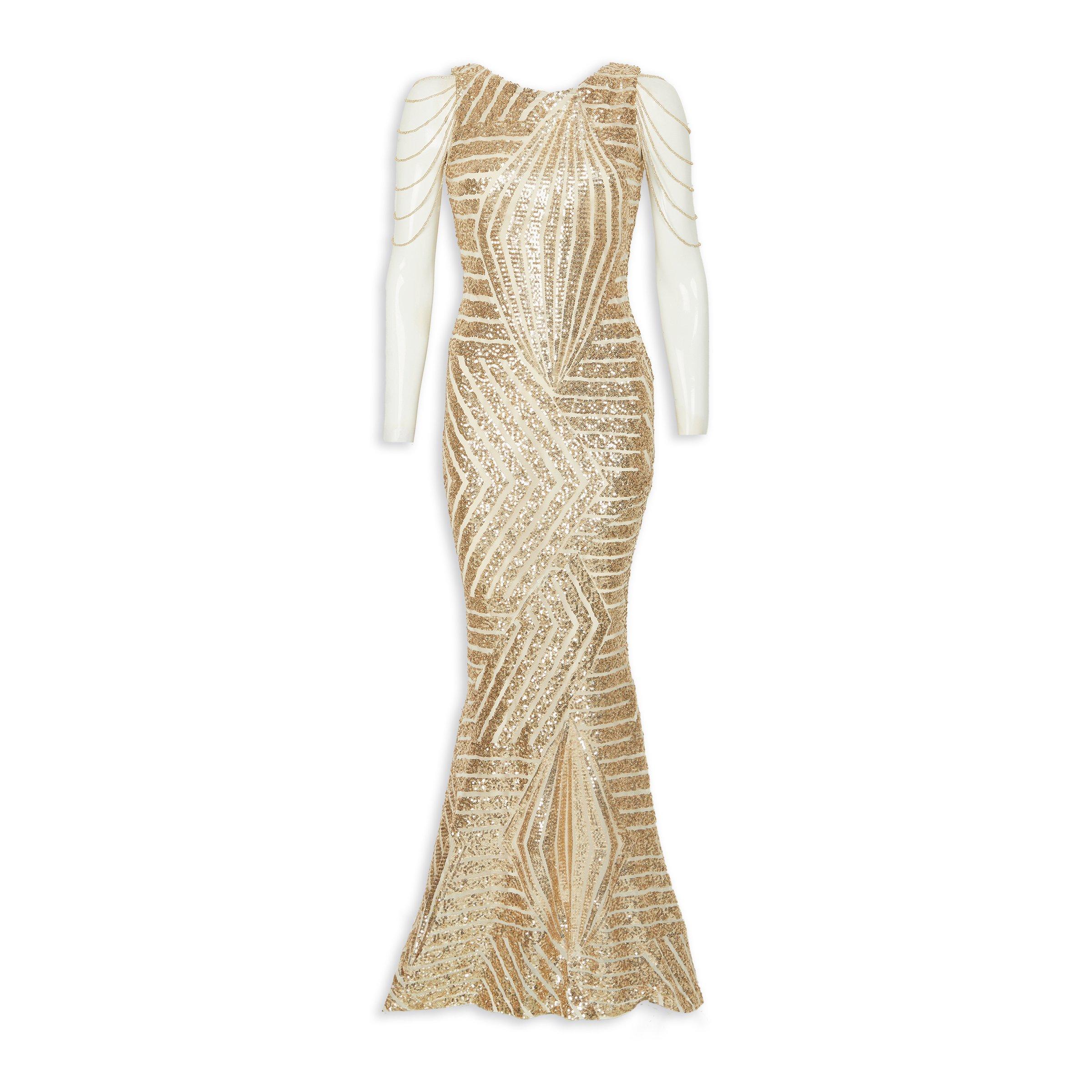 Sequined Beaded Silk Dress