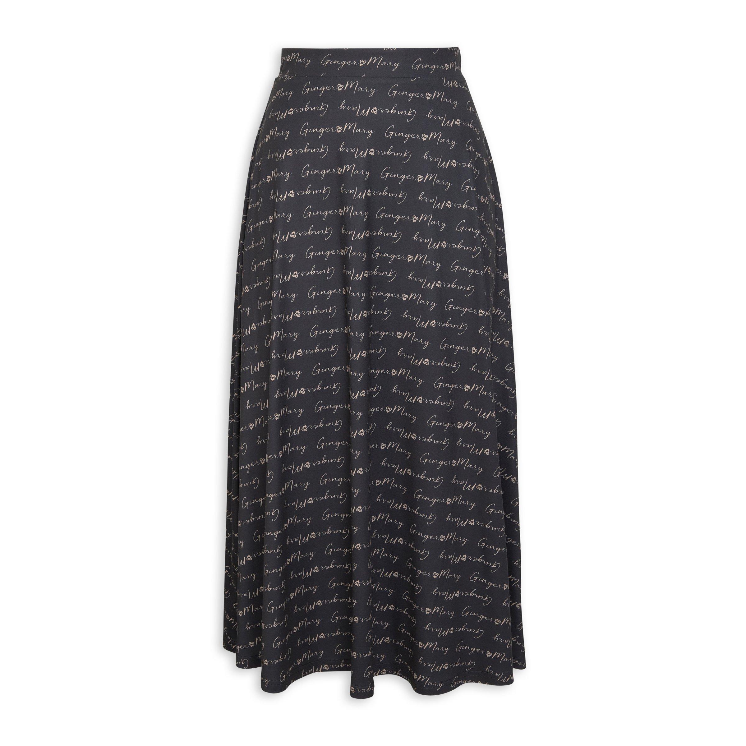 Line Emb Skirt Navy