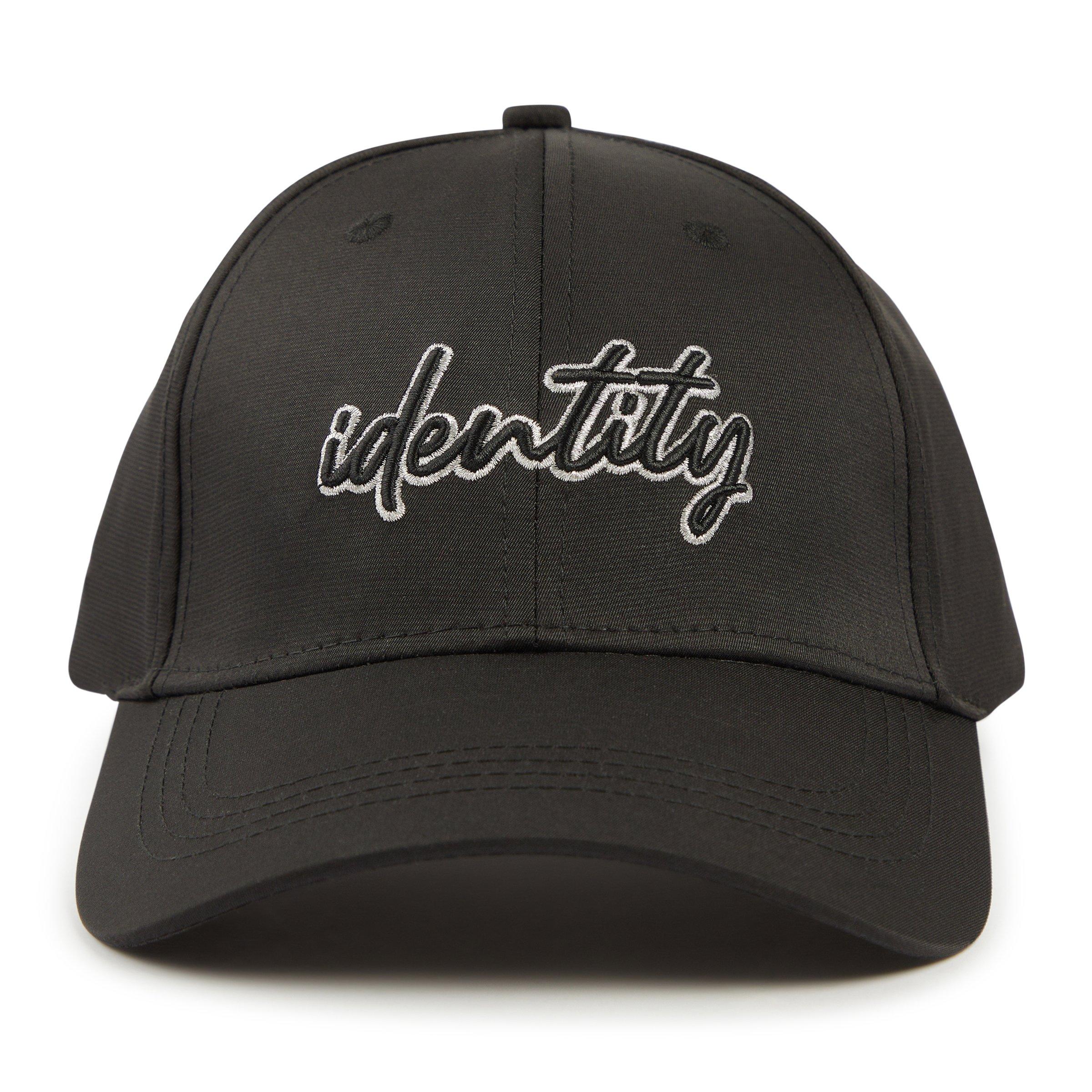 Black Embroidered Peak Cap (3206766) | Identity