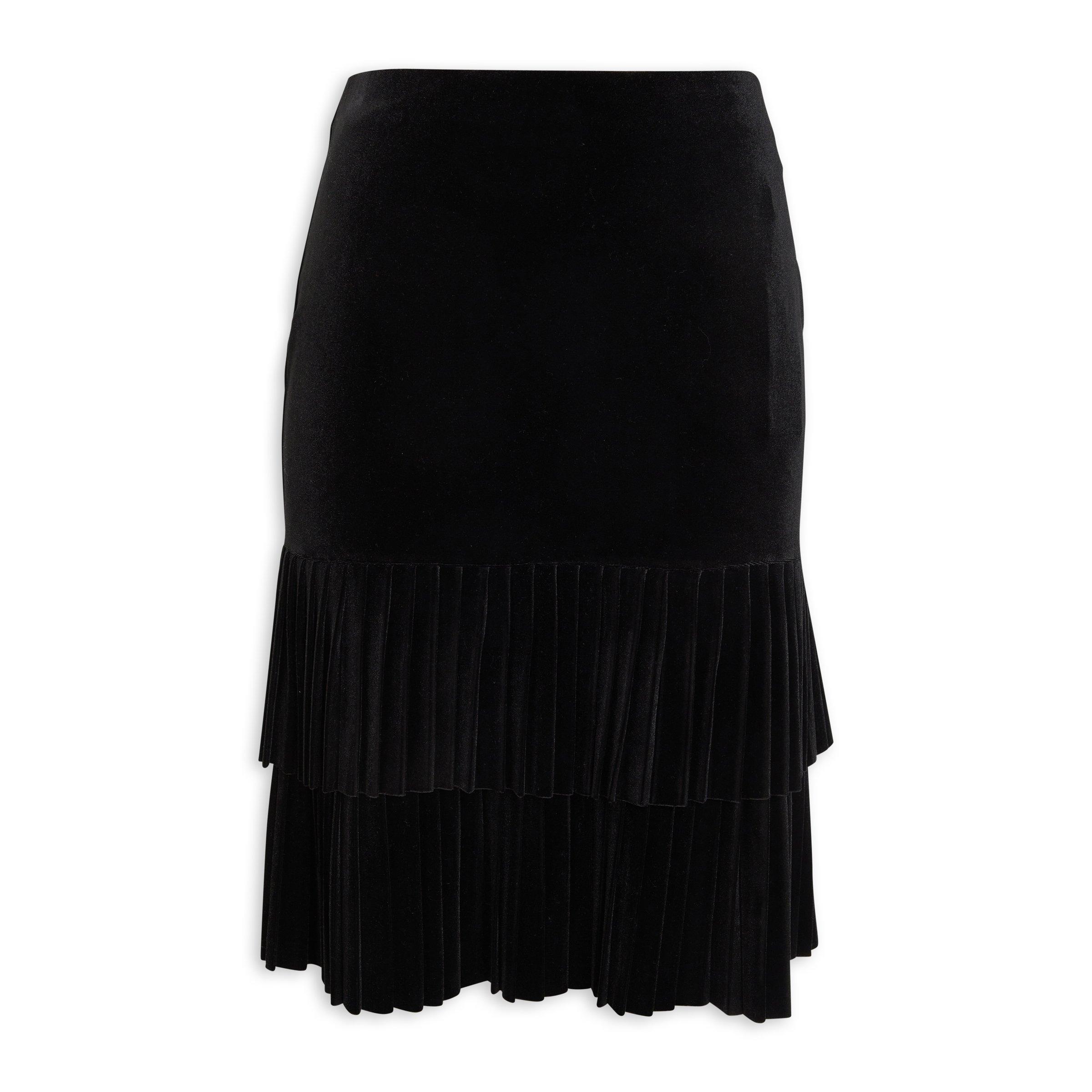 2912247 Black Check Frill Skirt main image 0