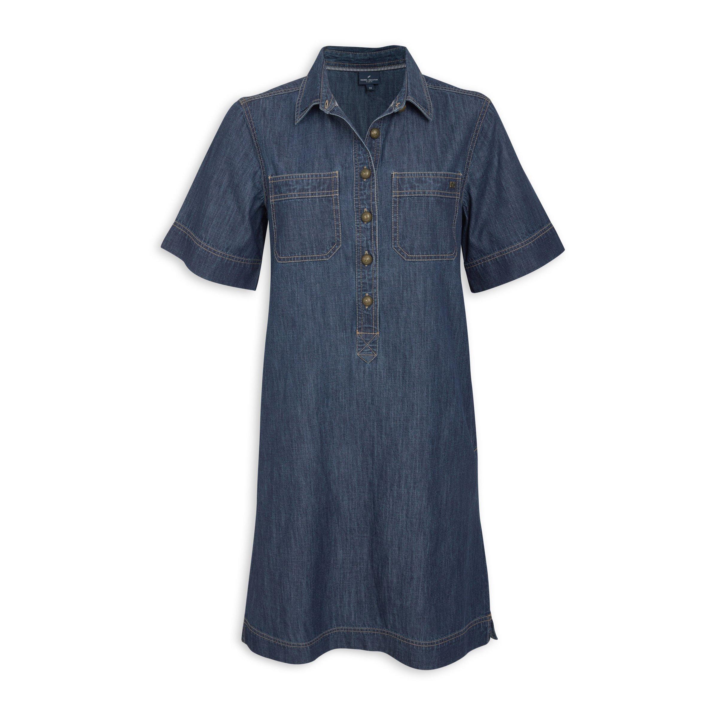 kohl's denim dresses KUT from the Kloth Eliza-Rolled Up Sleeve Tab with Front Opening Dress : XL Victory Vibes Denim Mini 5/23/24 IB color:BLUE - MEDIUM BLUE WASH Elastic Cuffs