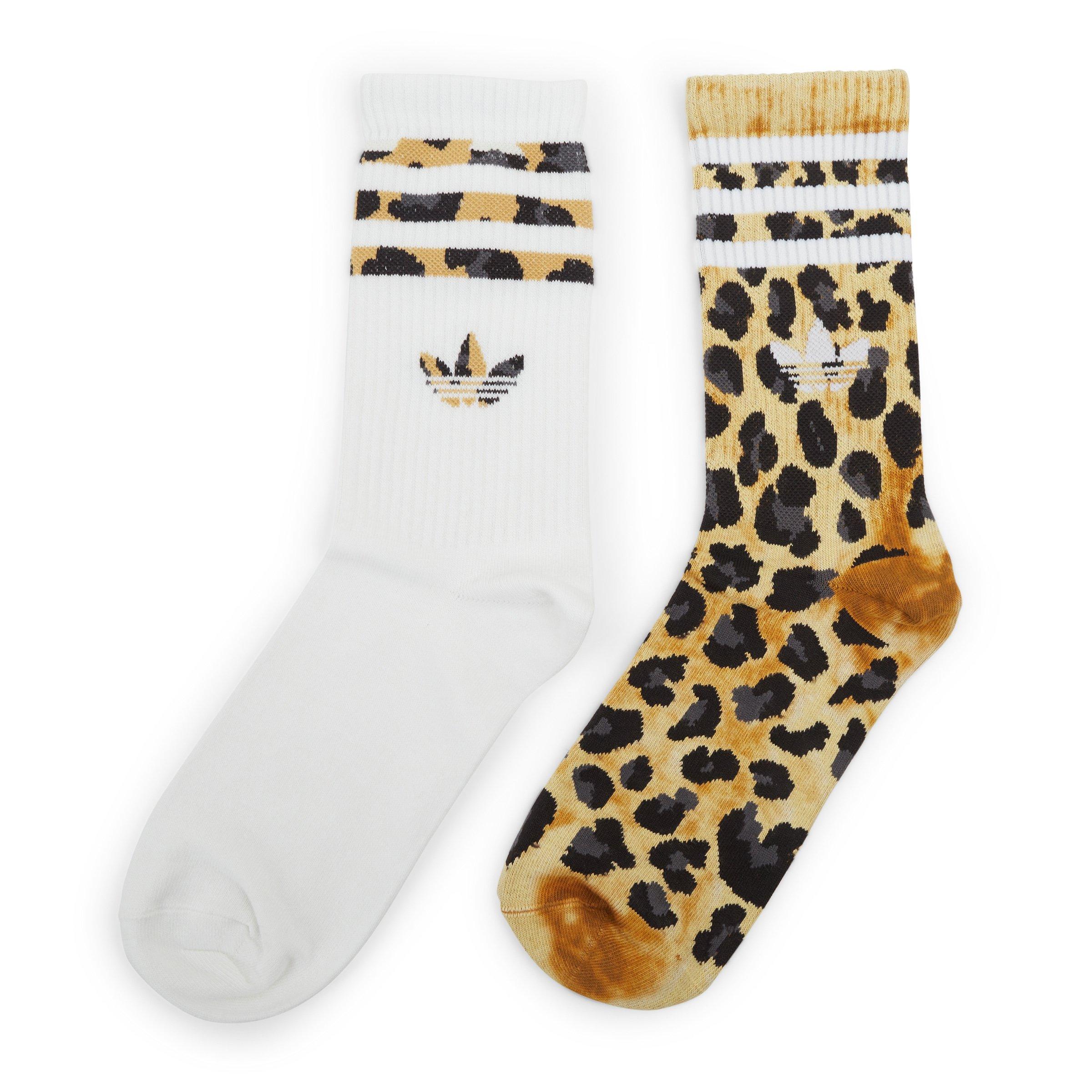 Black 2 Pack Leopard Crew Socks (3208873) | Adidas