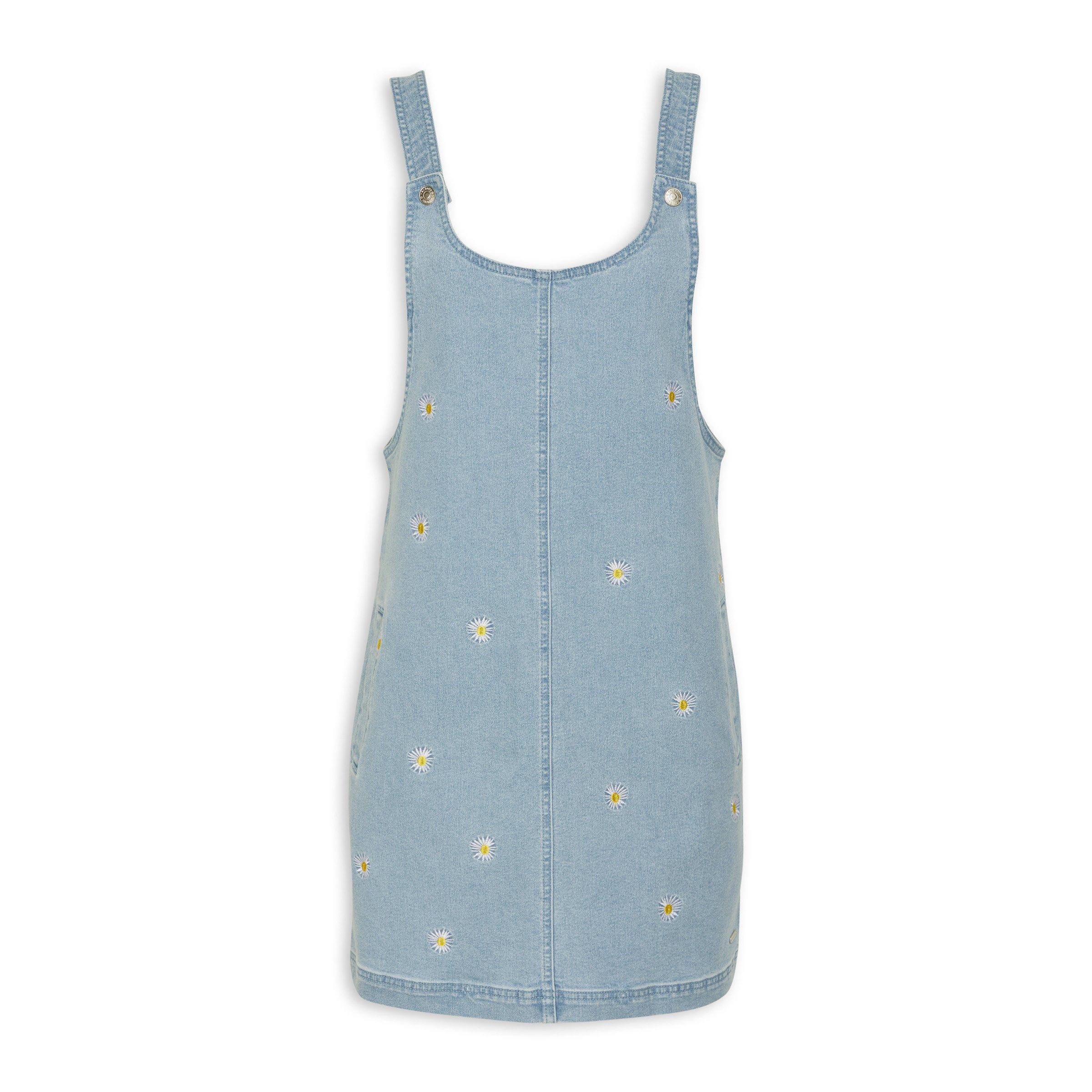 Blue Embroidered Pinafore Dress (3210412) | Hey Betty
