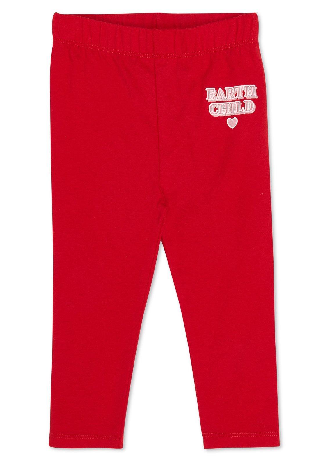 Baby Loren Girls Red Leggings with Pink Gingerbread House Ruffle Top main image 1