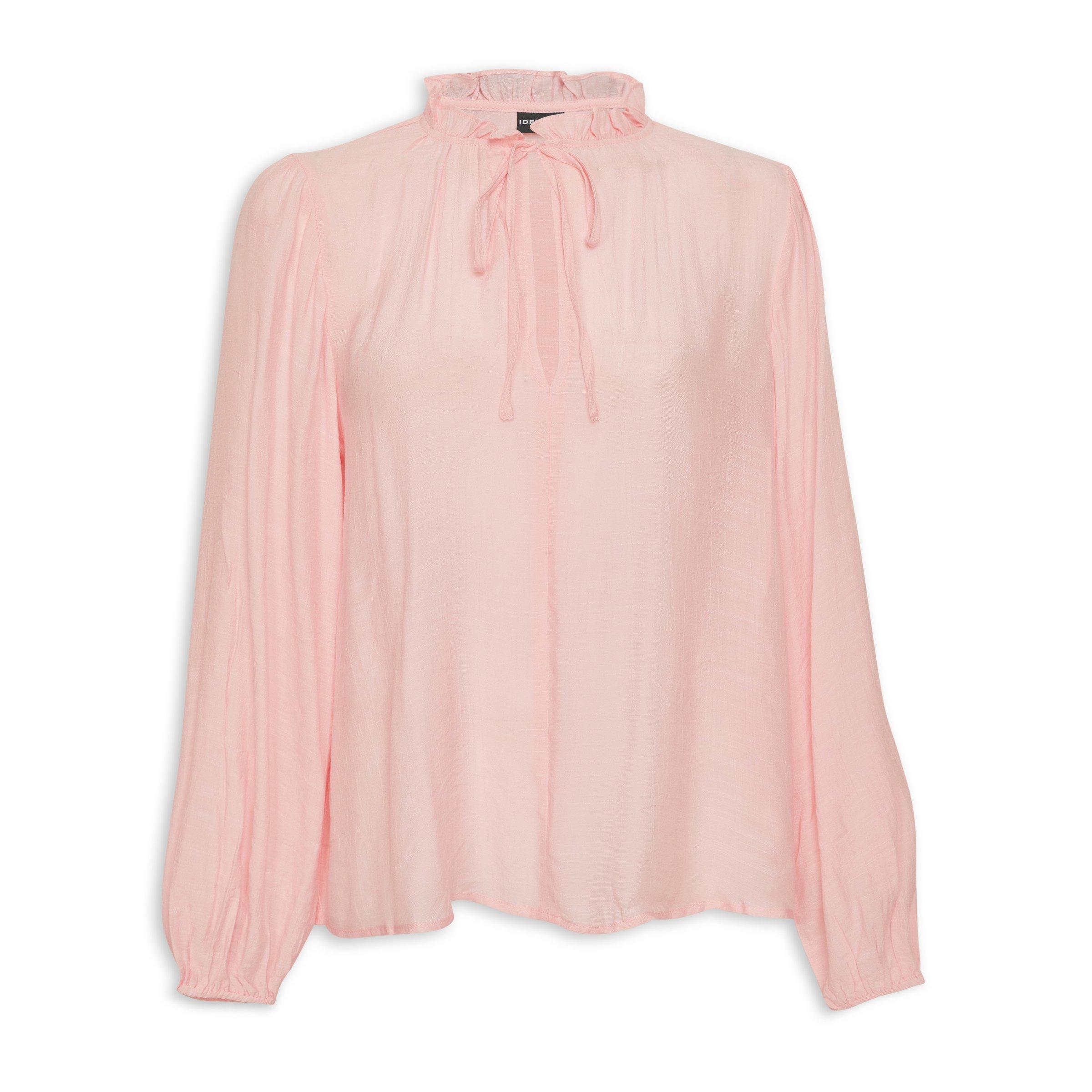 Pink Blouse with Tie Neck (3210959) | Identity