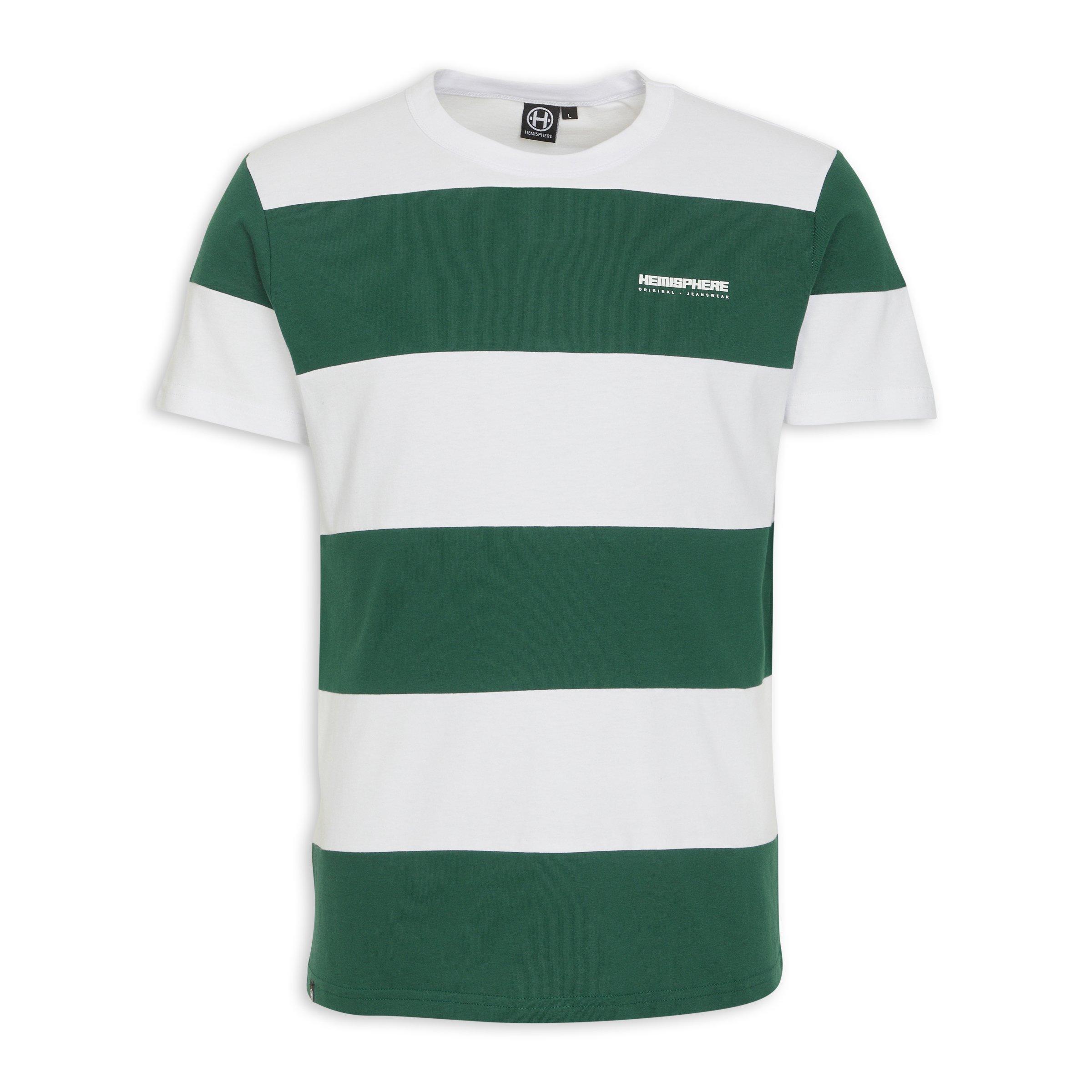 Green & White Striped T-Shirt main image 0