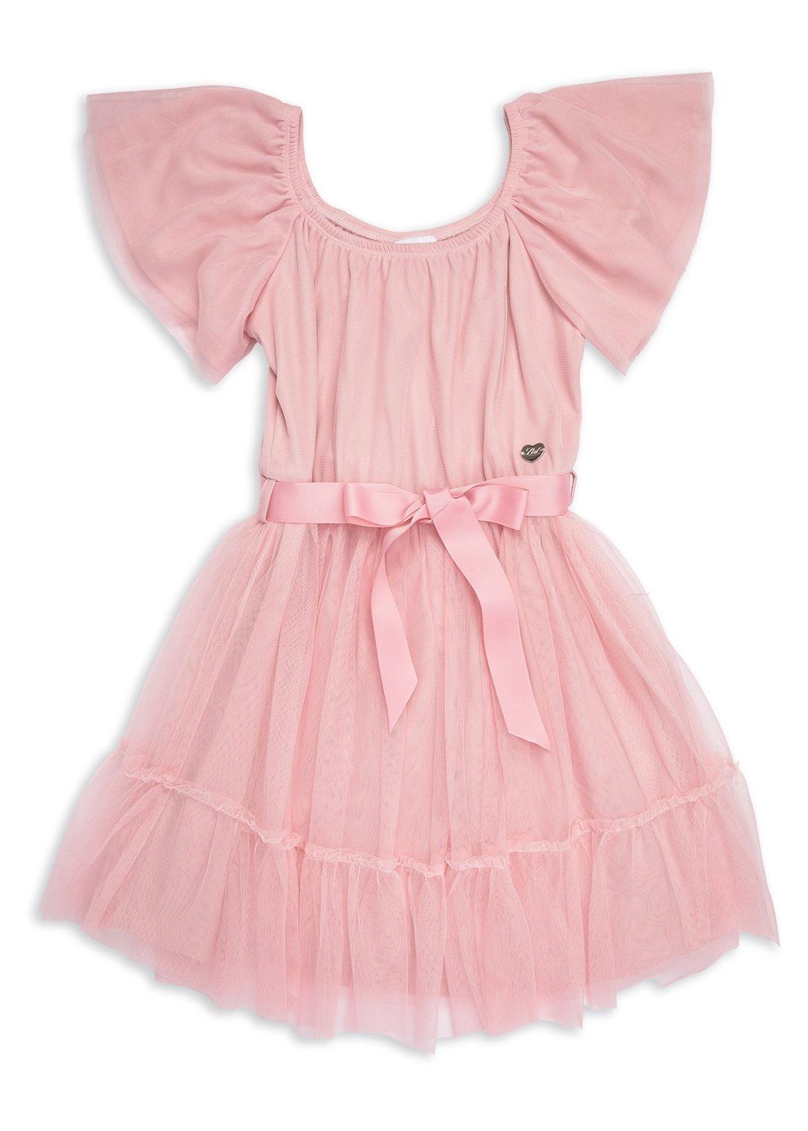 Girls Pink Fit and Flare Dress (3211807) | LTD Kids