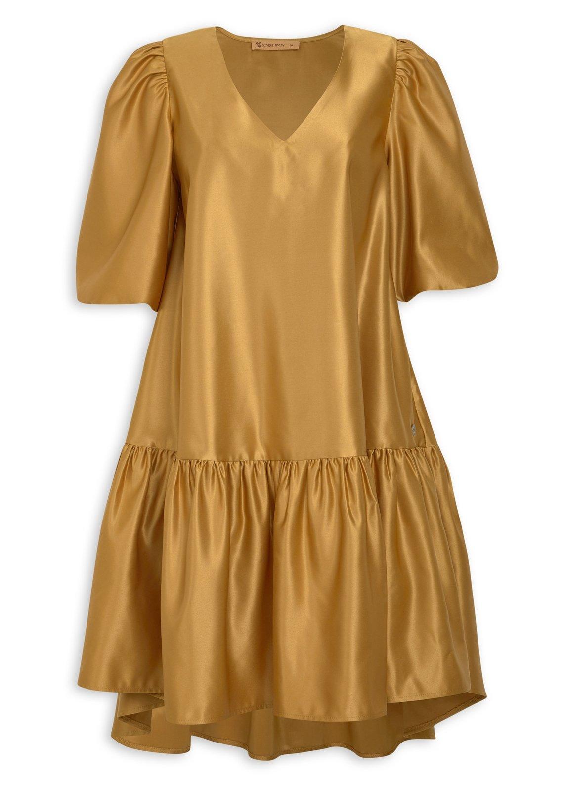 Gold Trapeze Dress (3212370) | Ginger Mary