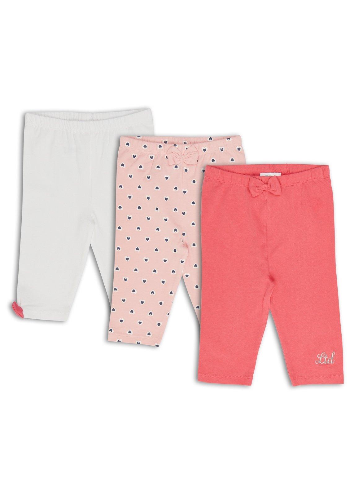 Babyhug Cotton Lycra Three Fourth Length Leggings Star Print Pack Of 3 - Blue & Pink main image 1