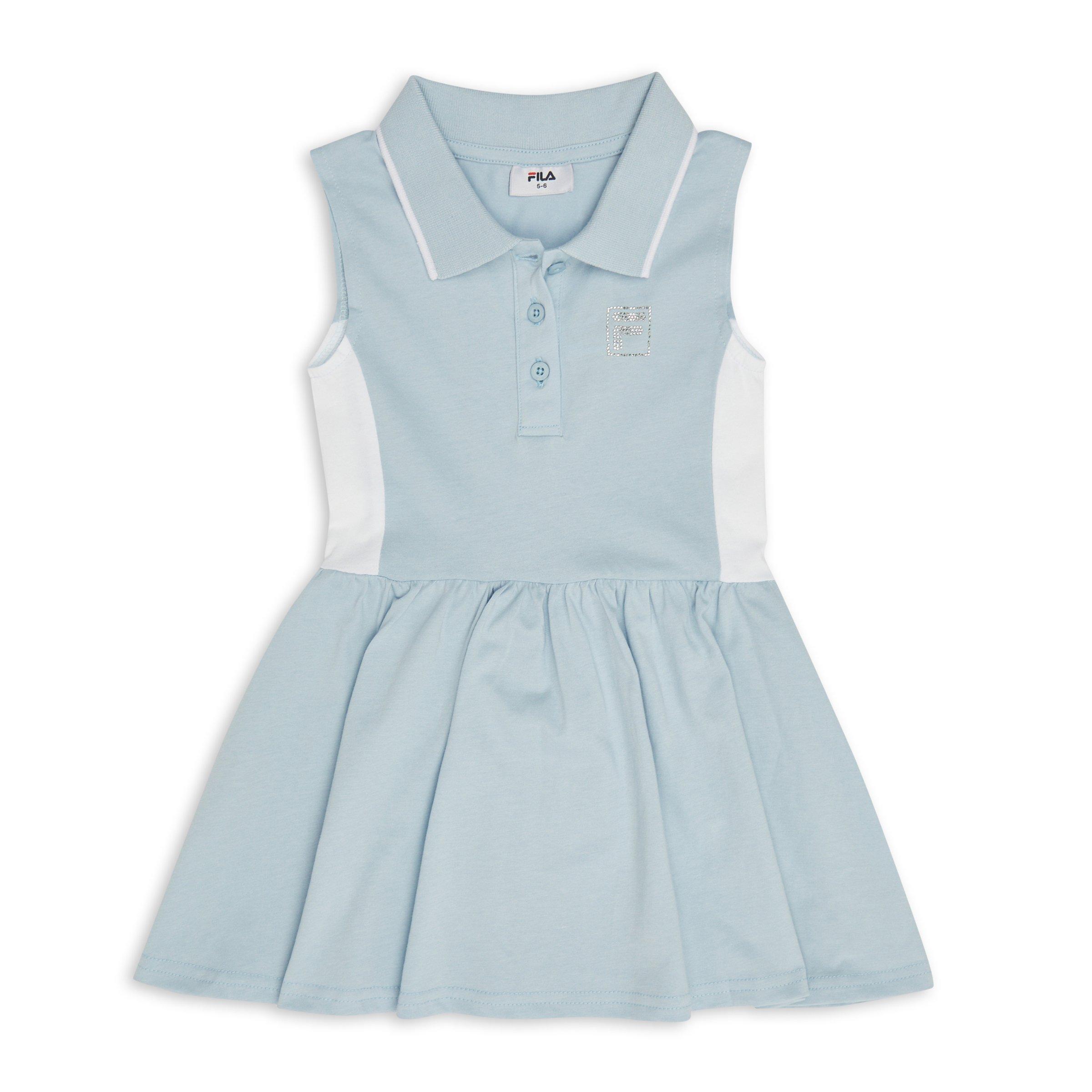 ワンピース Apolina Kids Fay Dress Cornflower 1-2y 체크앤도트