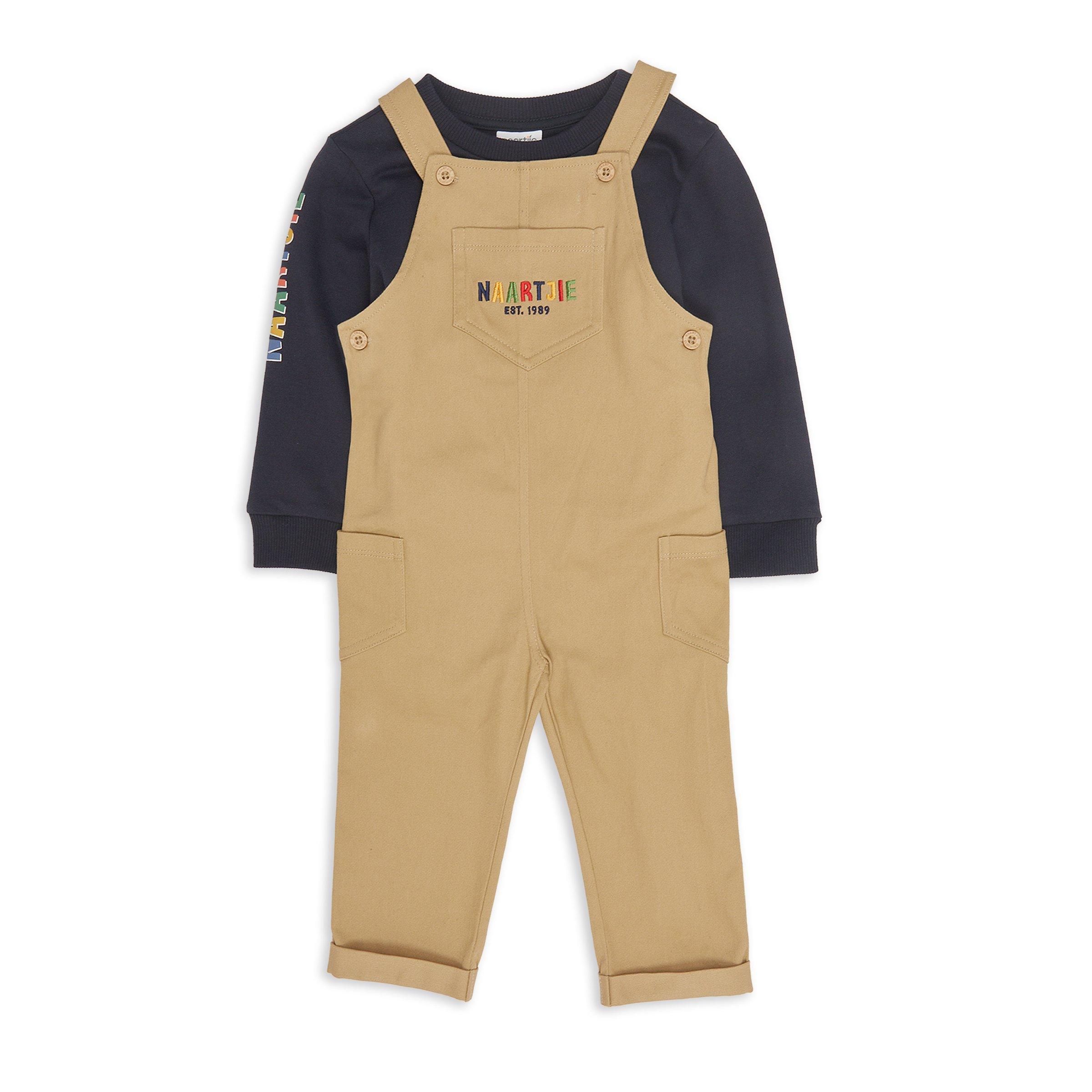 Green & Beige Dungaree Set – Pack of 2