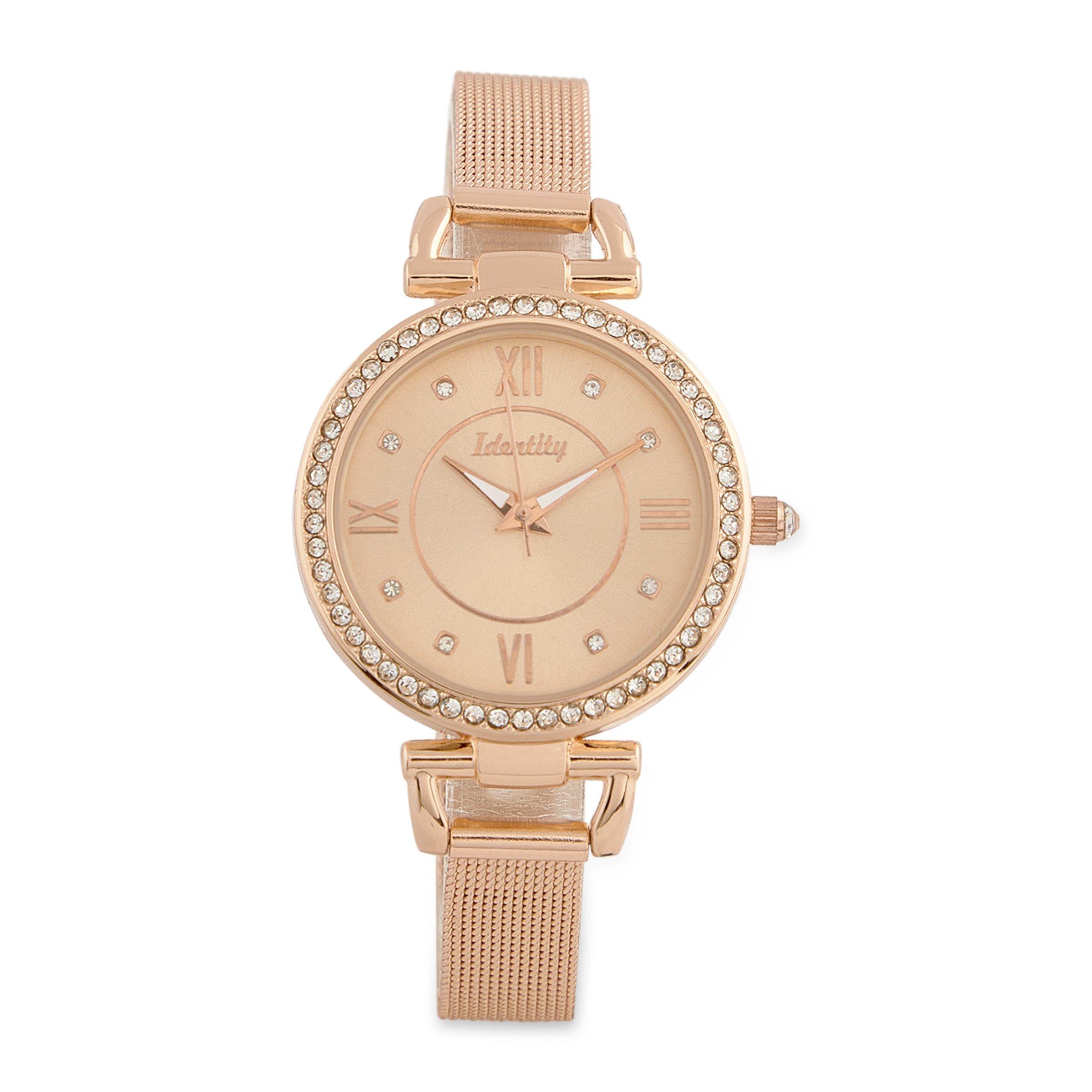 roseさん用 Rose Gold Mesh Diamante Watch (3217117) | Identity