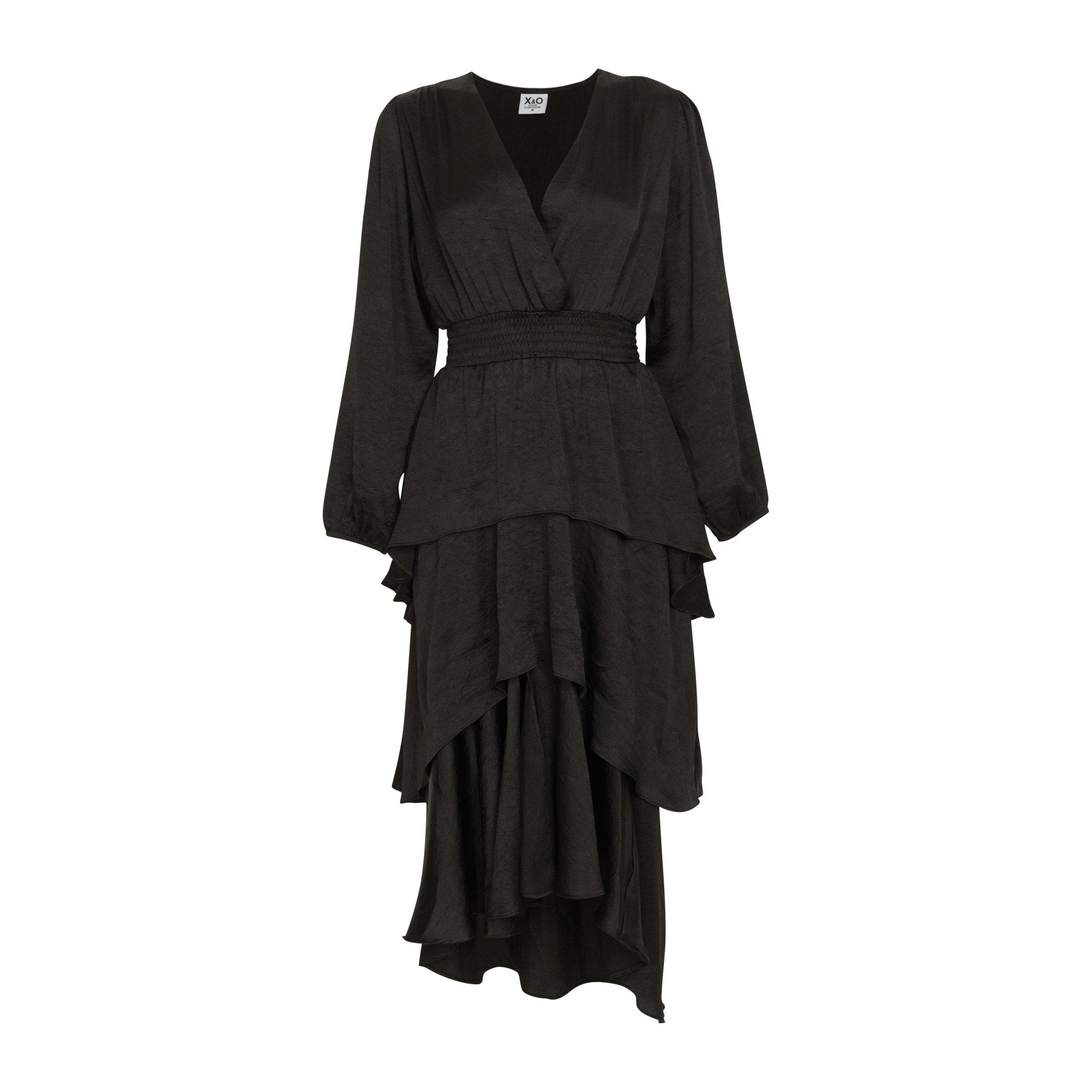 Xenid Tailored Sleeveless Dress With Satin Bow Black