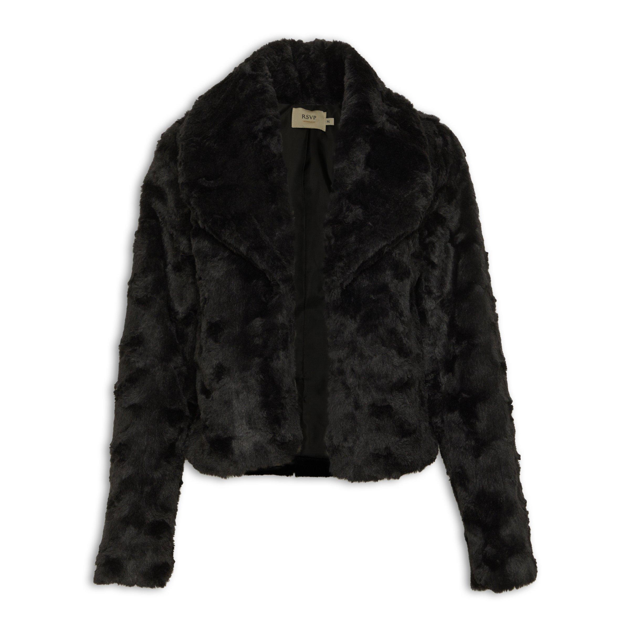 Rounded Sleeve Faux Fur Jacket