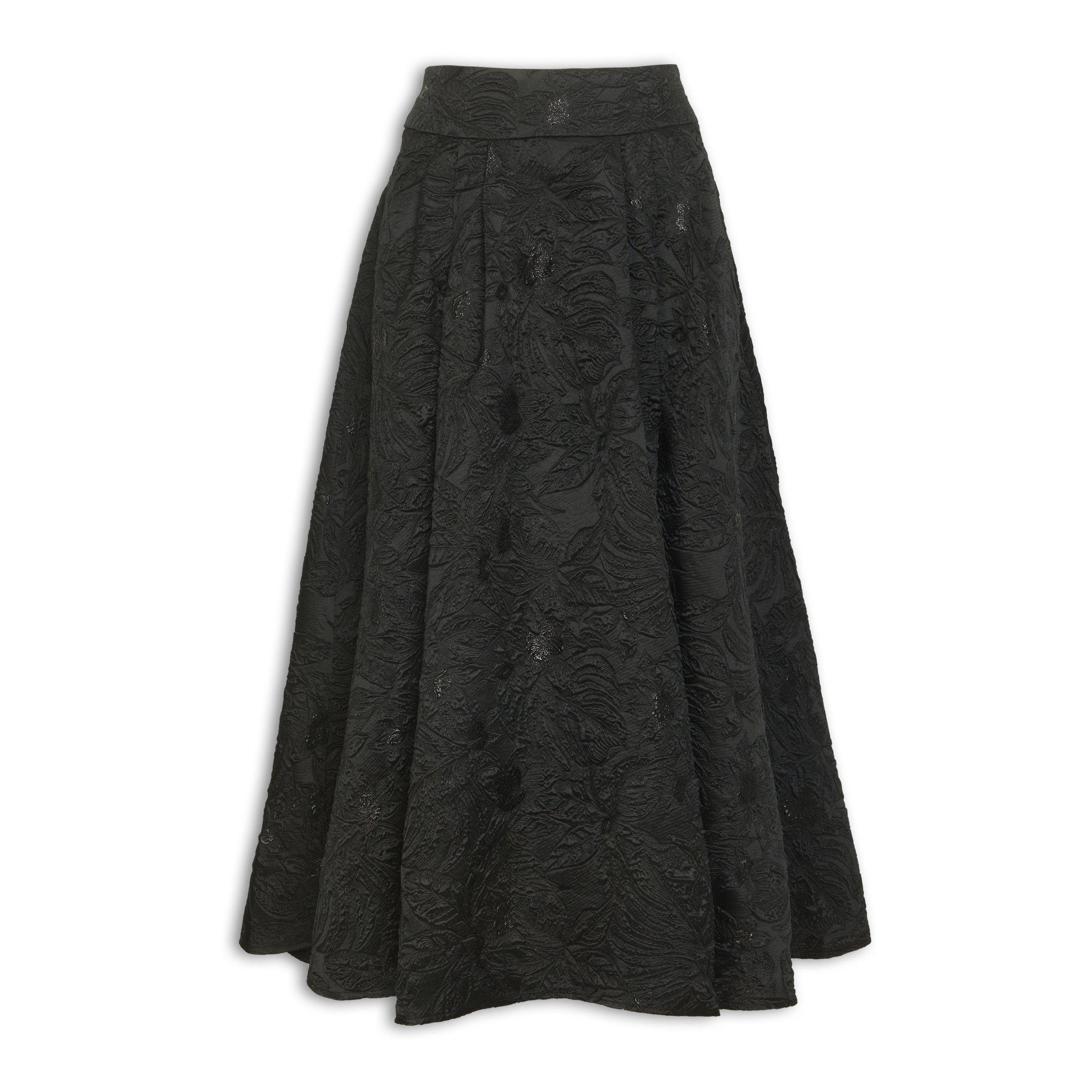 スカート rurumu: dreamreading jacquard skirt BK Black Lurex Floral Brocade Skirt (3218046) | RSVP