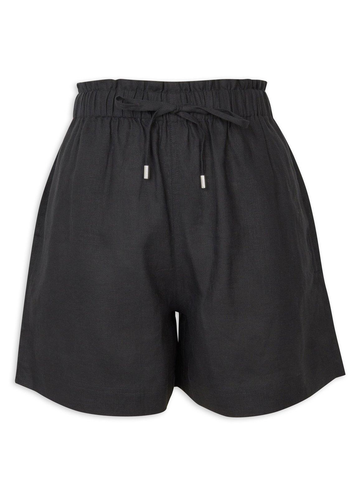 Black Linen Shorts (3218215) | TRS