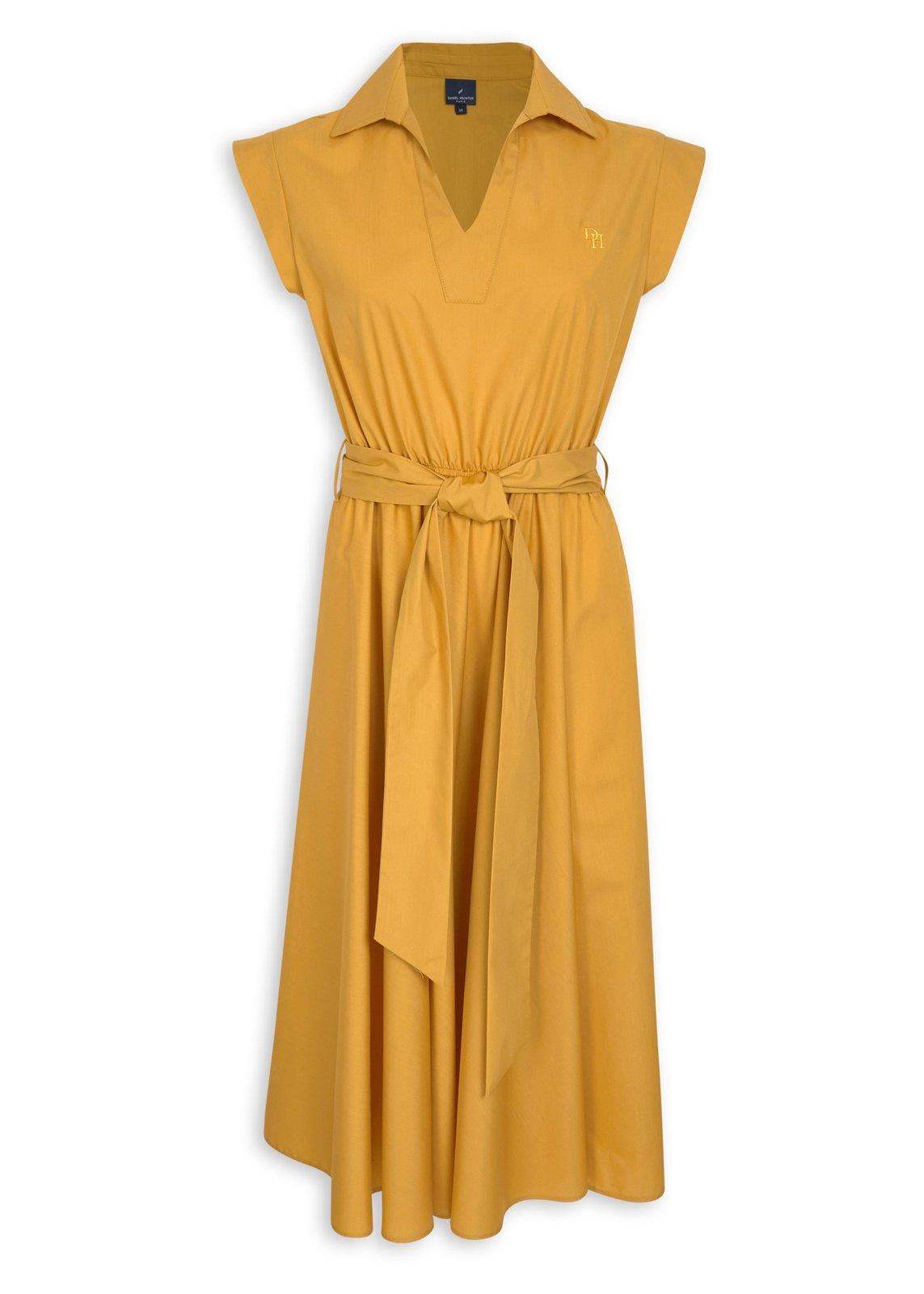 Mustard Yellow Fit and Flare Dress (3218538) | Daniel Hechter