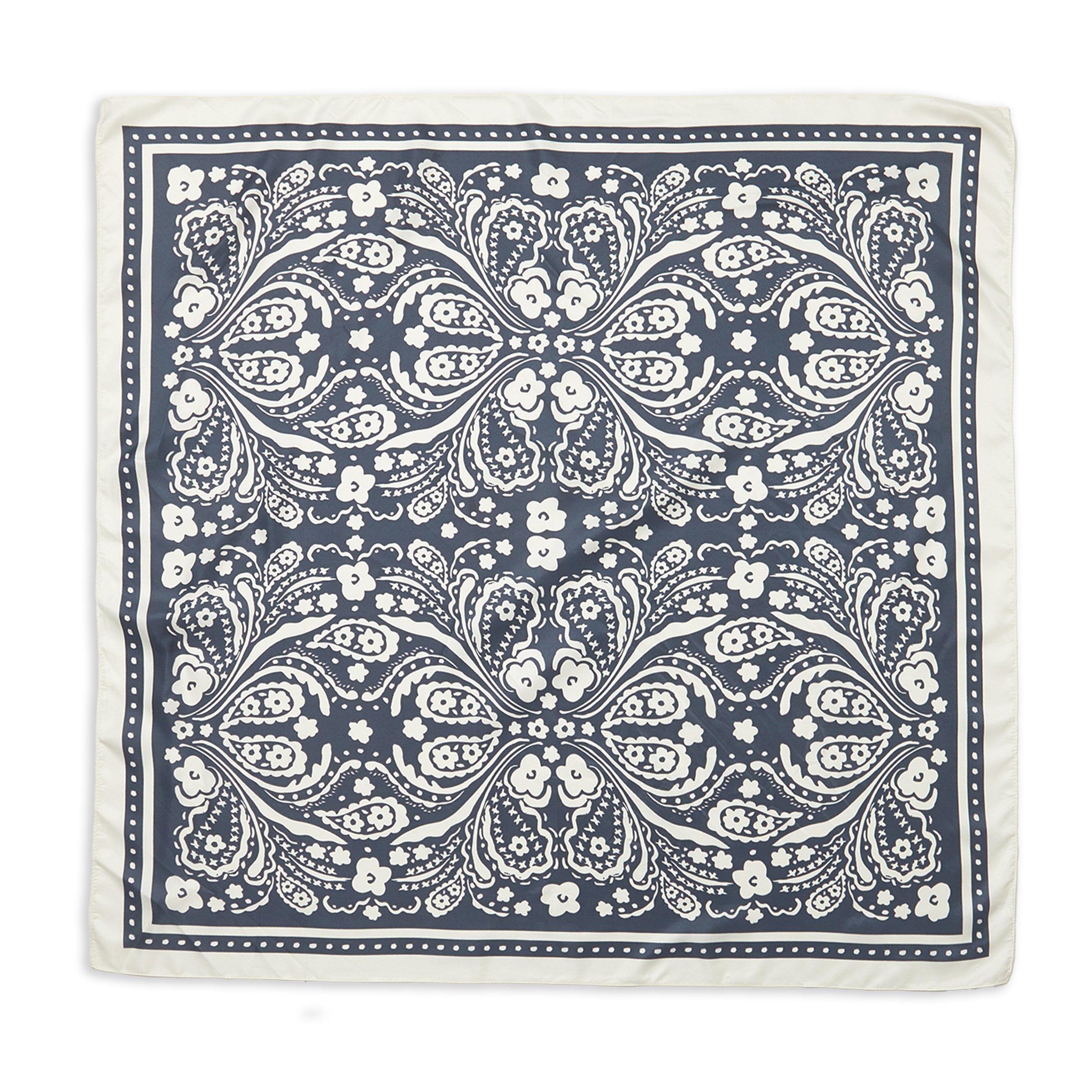 Blue and White Paisley Scarf (3218607) Truworths