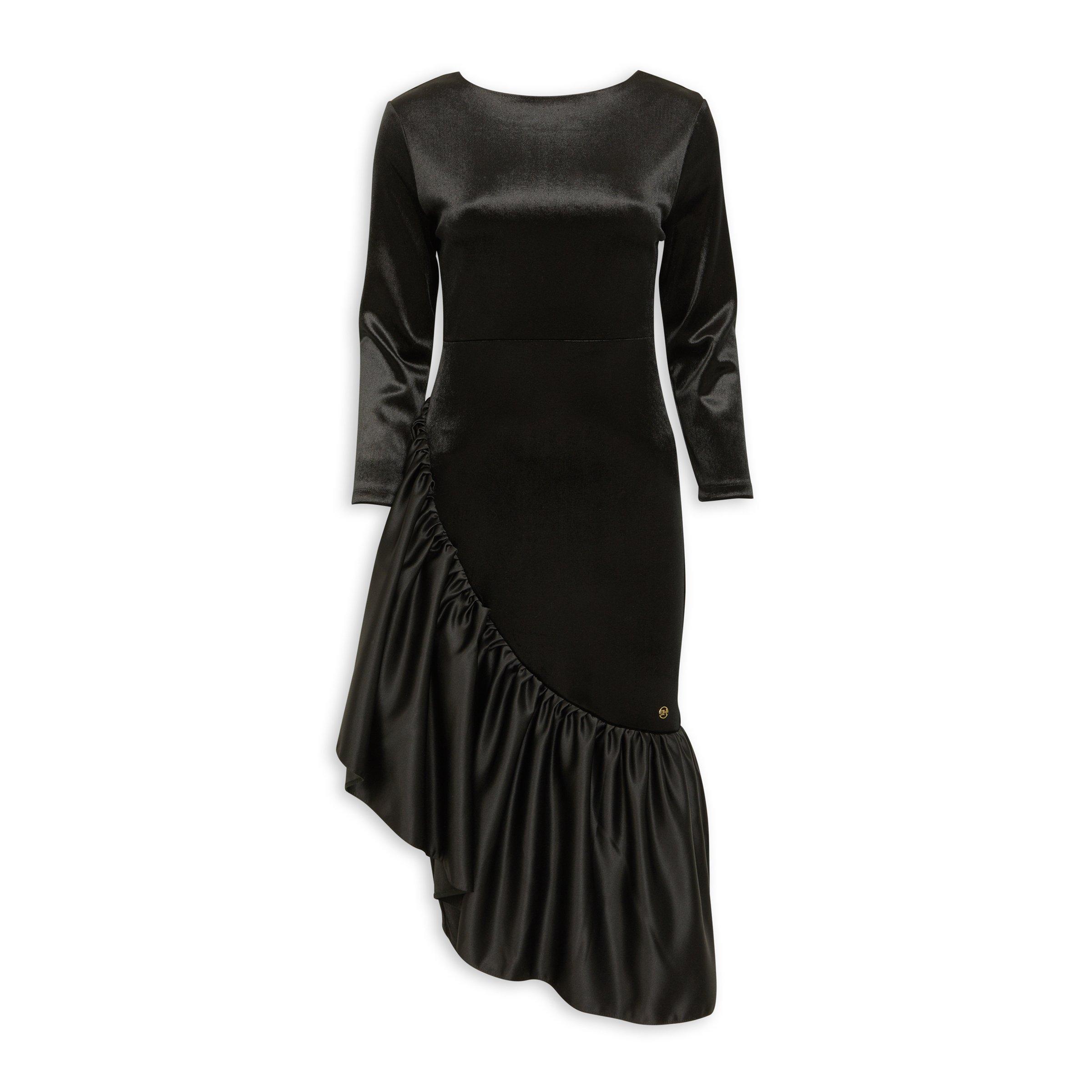Black Fit and Flare Pleated Combo Dress (3218637) | Daniel Hechter