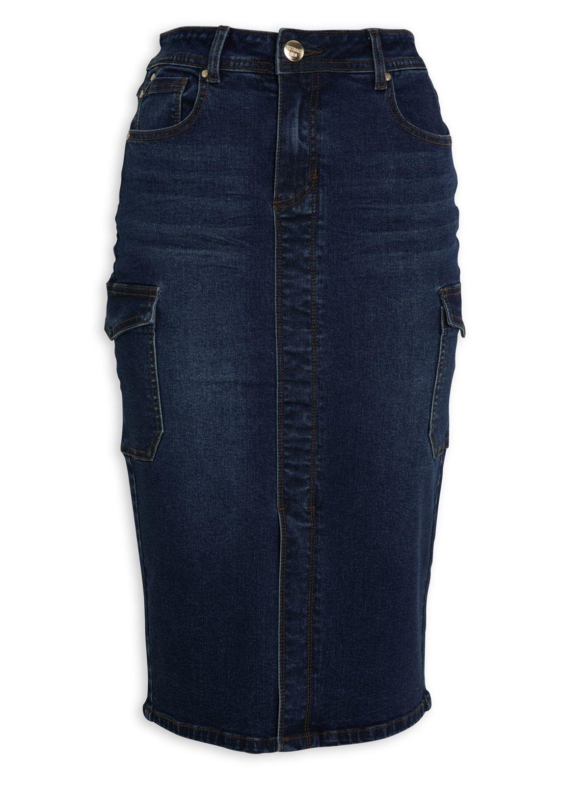 スカート andmary AM0630A Fur pocket denim skirt S Navy Denim Utility Skirt (3219300) | OUTBACK RED