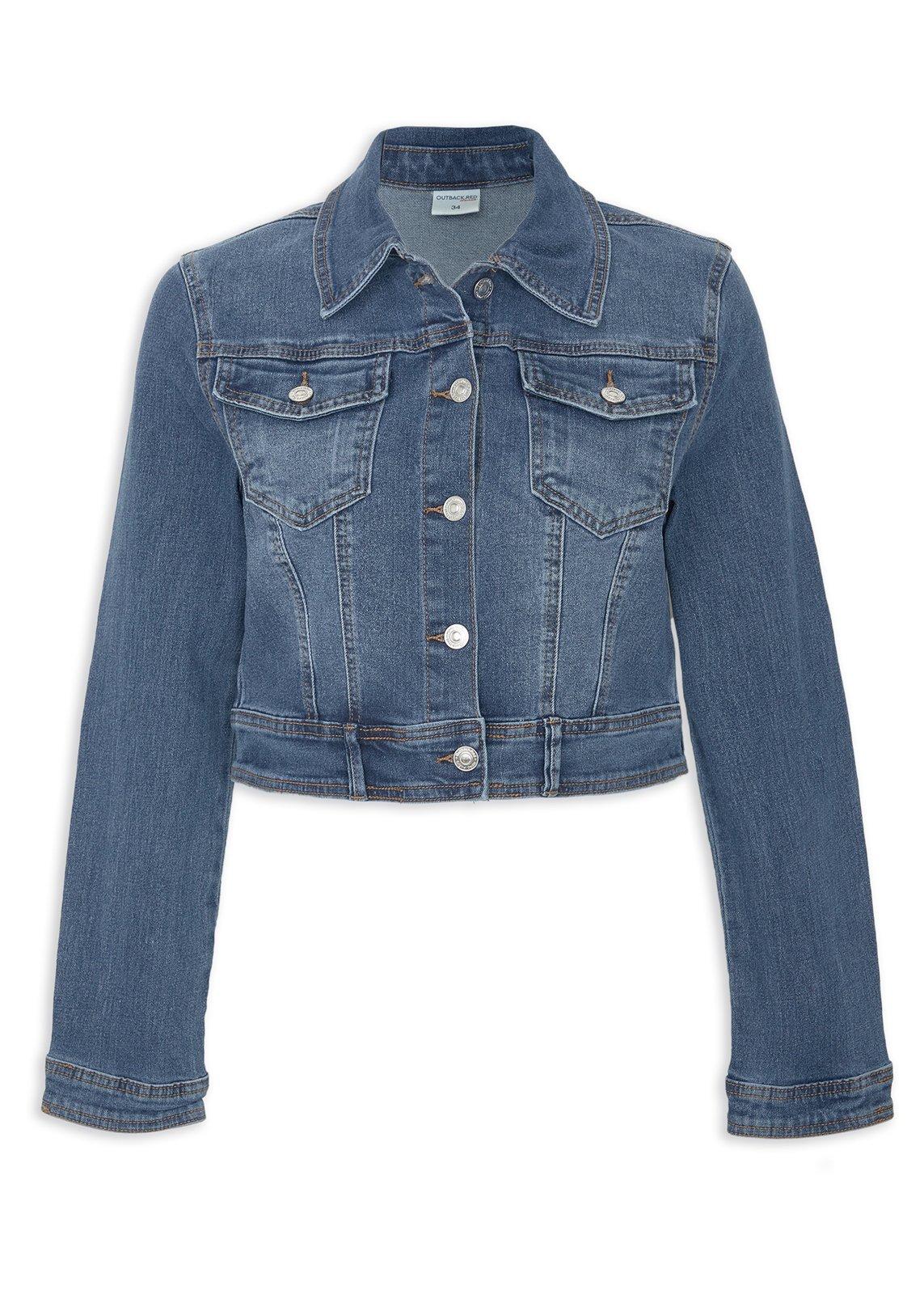 ミュージシャン CHRONOIZM SHORT DENIM JACKET Cropped Blue Denim Jacket (3219580) | OUTBACK RED