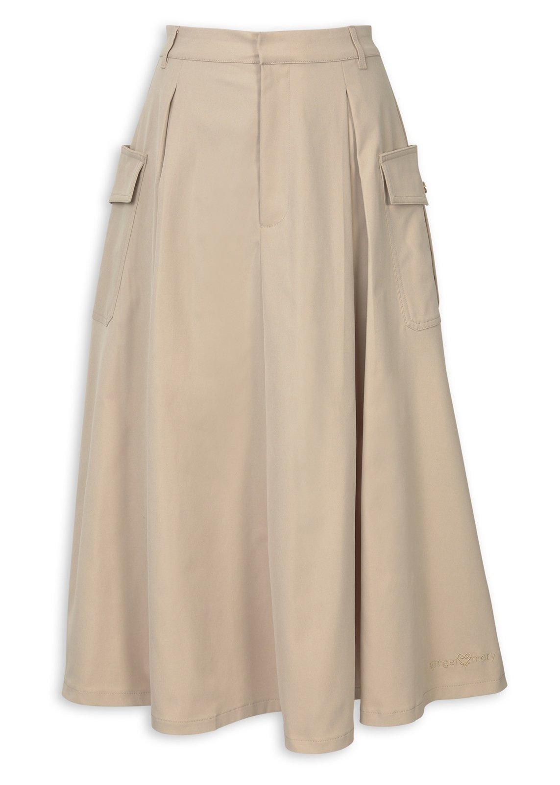 Beige Midi Utility Skirt (3220059) | Ginger Mary