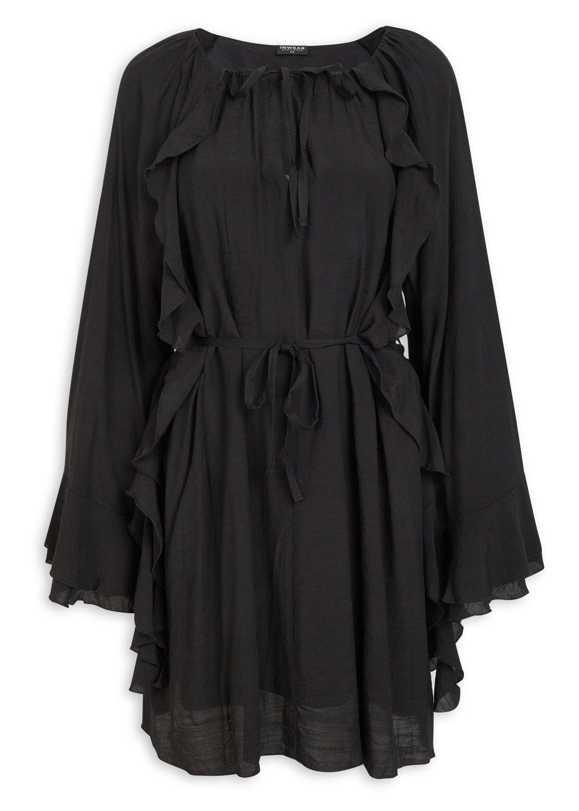 Black Sheath Ruffle Dress (3221185) | Inwear