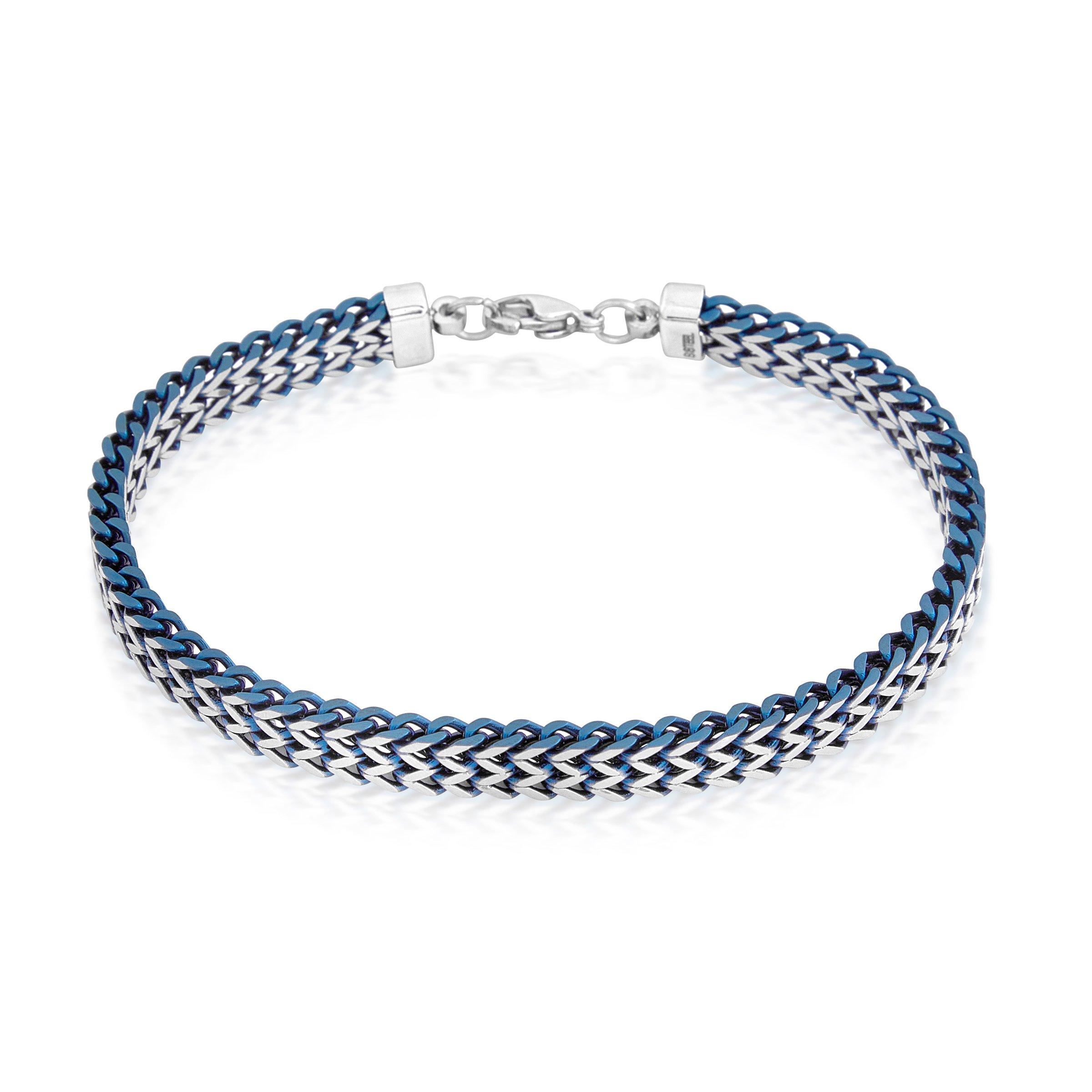 Jewellery Stainless Steel And Leather 35100026 Bracelet in Blue main image 1