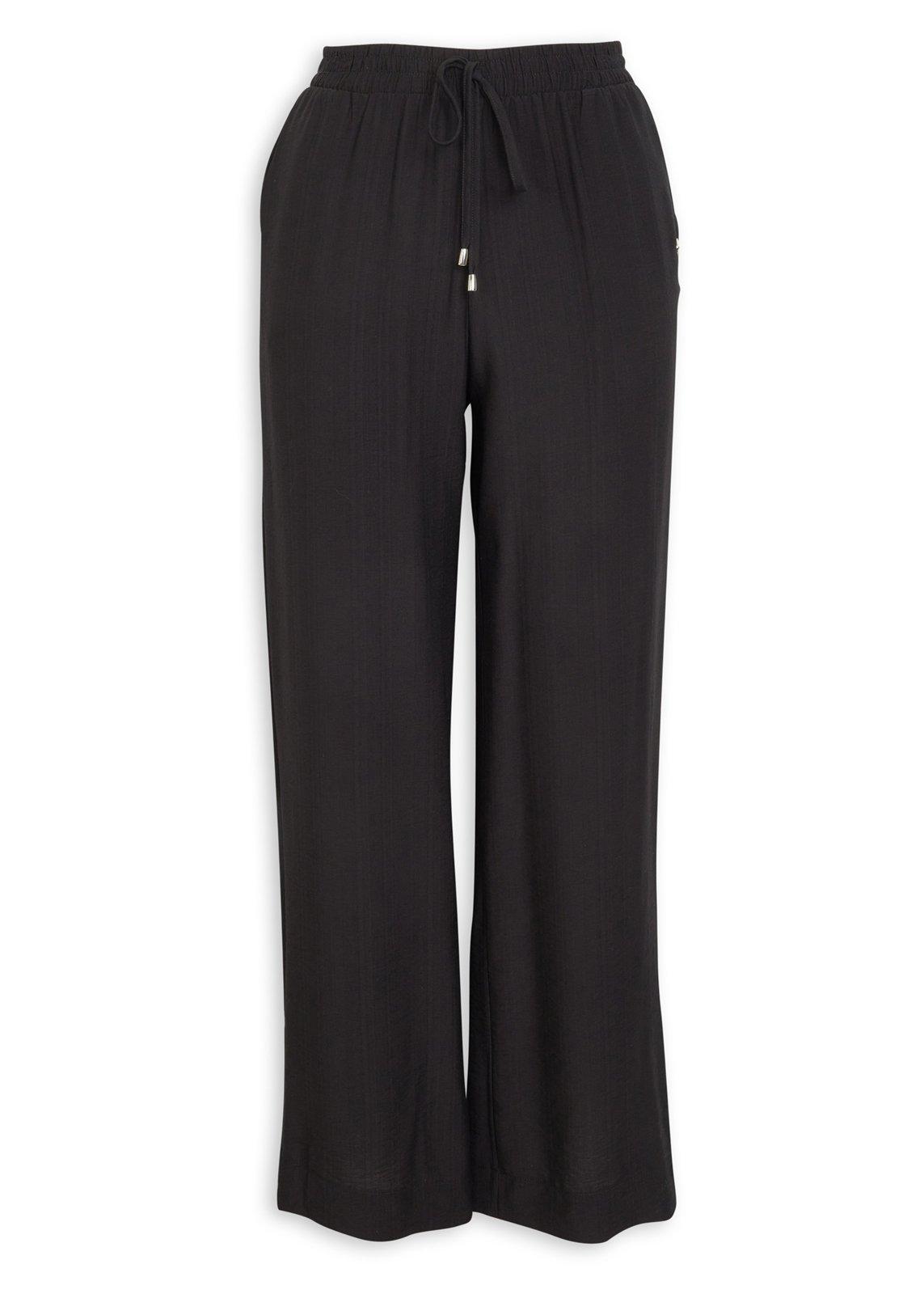 Black Wide Leg Elasticated Pants (3221628) | TRS