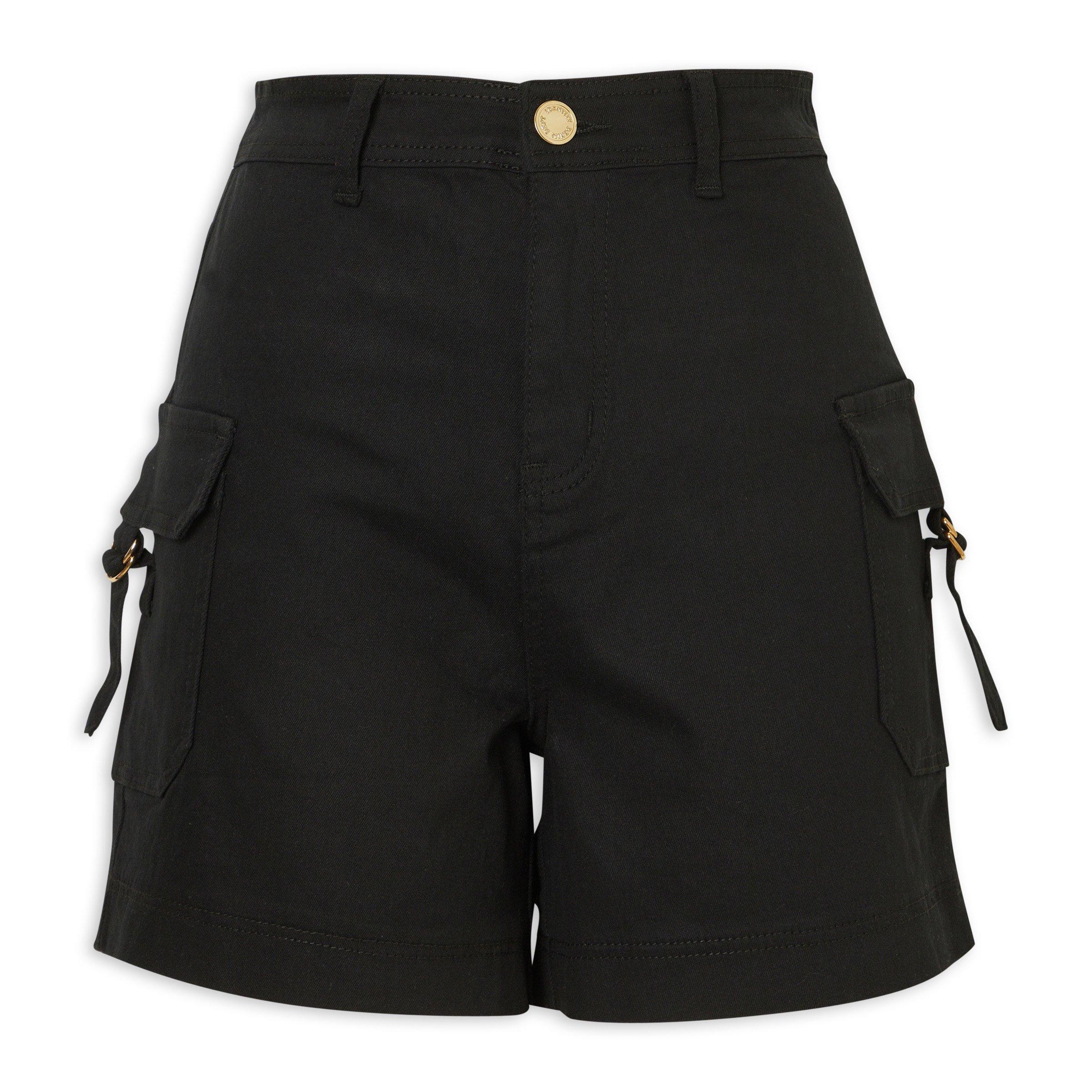 Black Mid Thigh Utility Shorts (3221952) | Identity