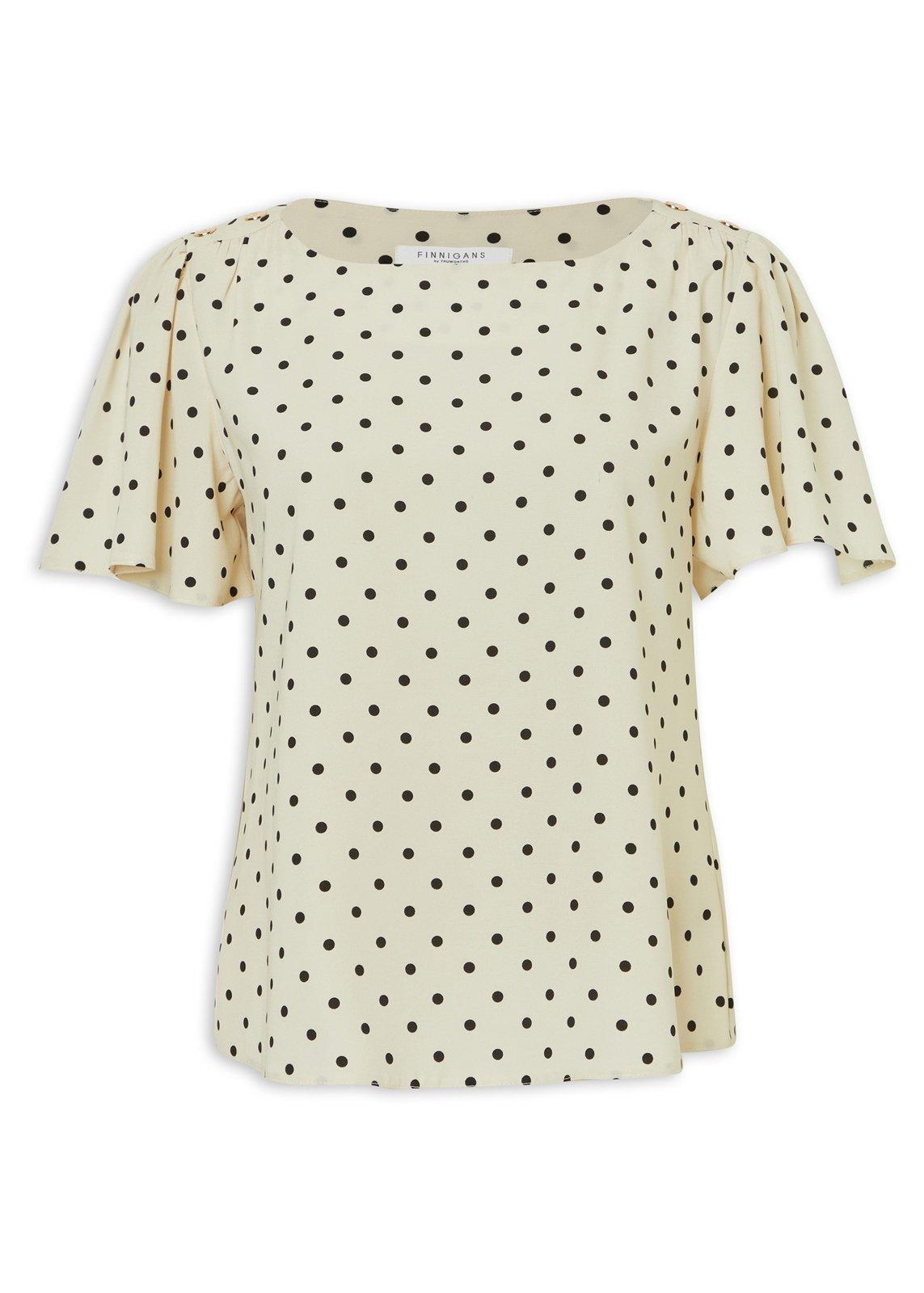 Flutter Sleeve Polka Dot Top (3222591) | Finnigans