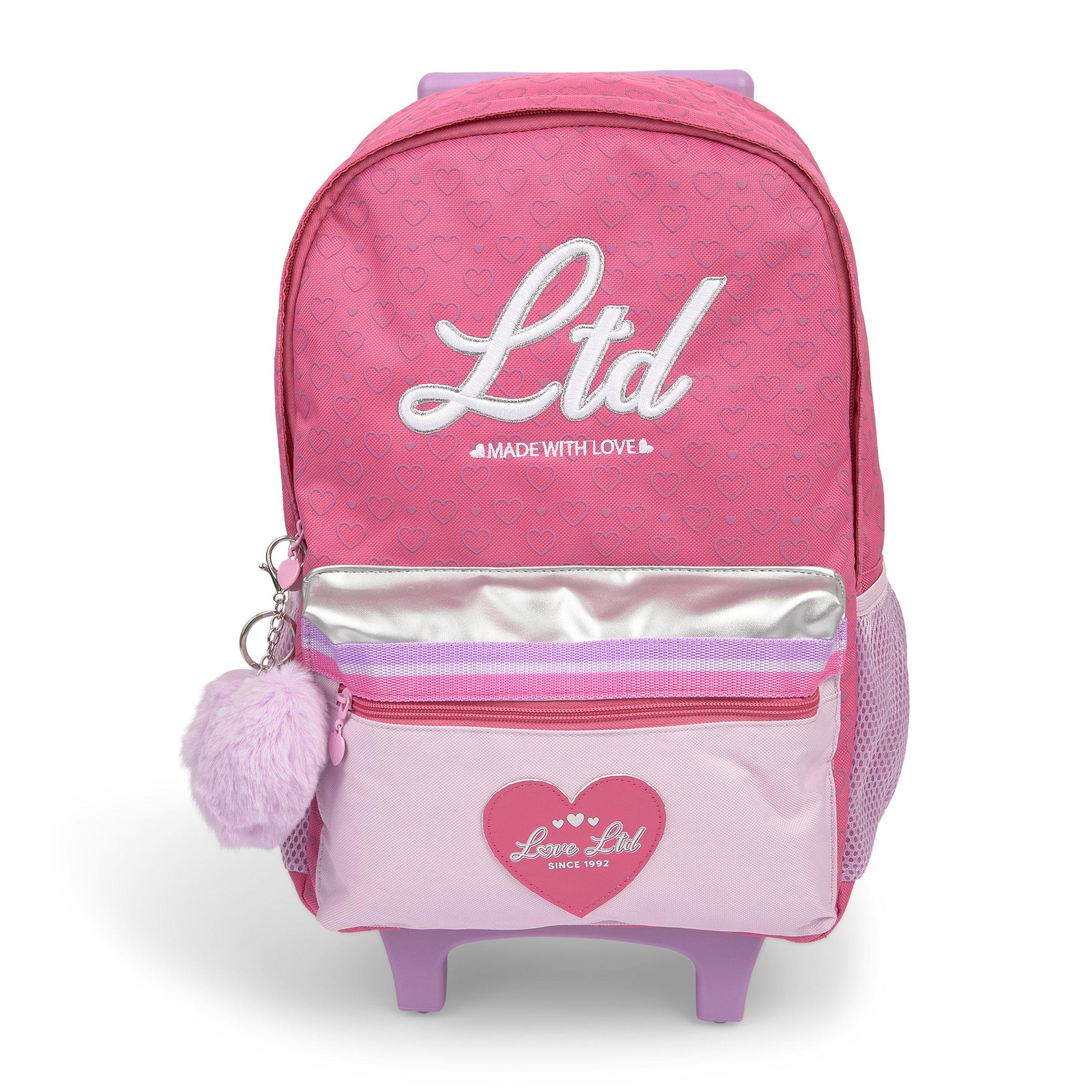Girls Pink Wheelie Backpack (3224388) | LTD Kids