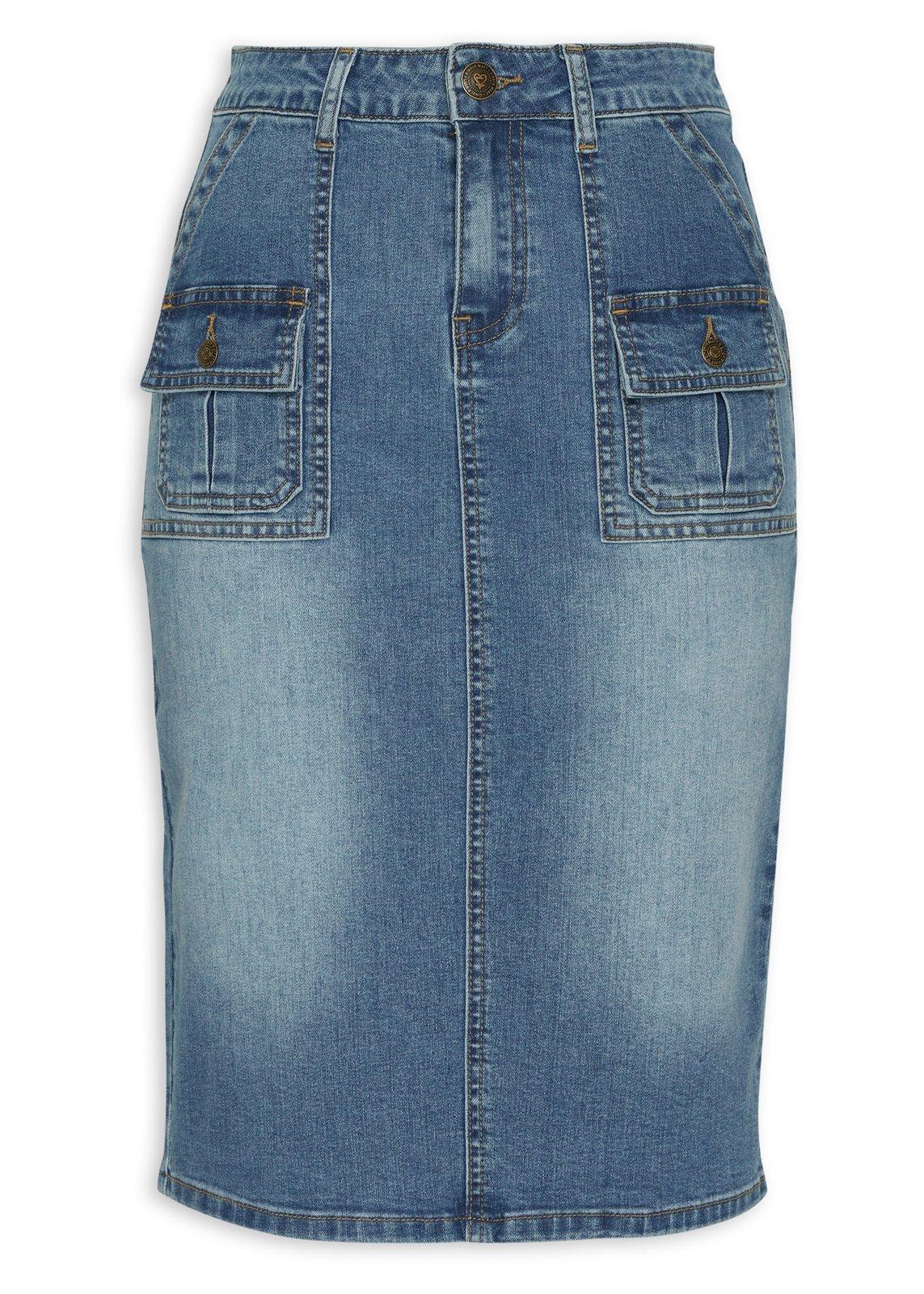 Denim Utility Pencil Skirt (3224442) | Ginger Mary