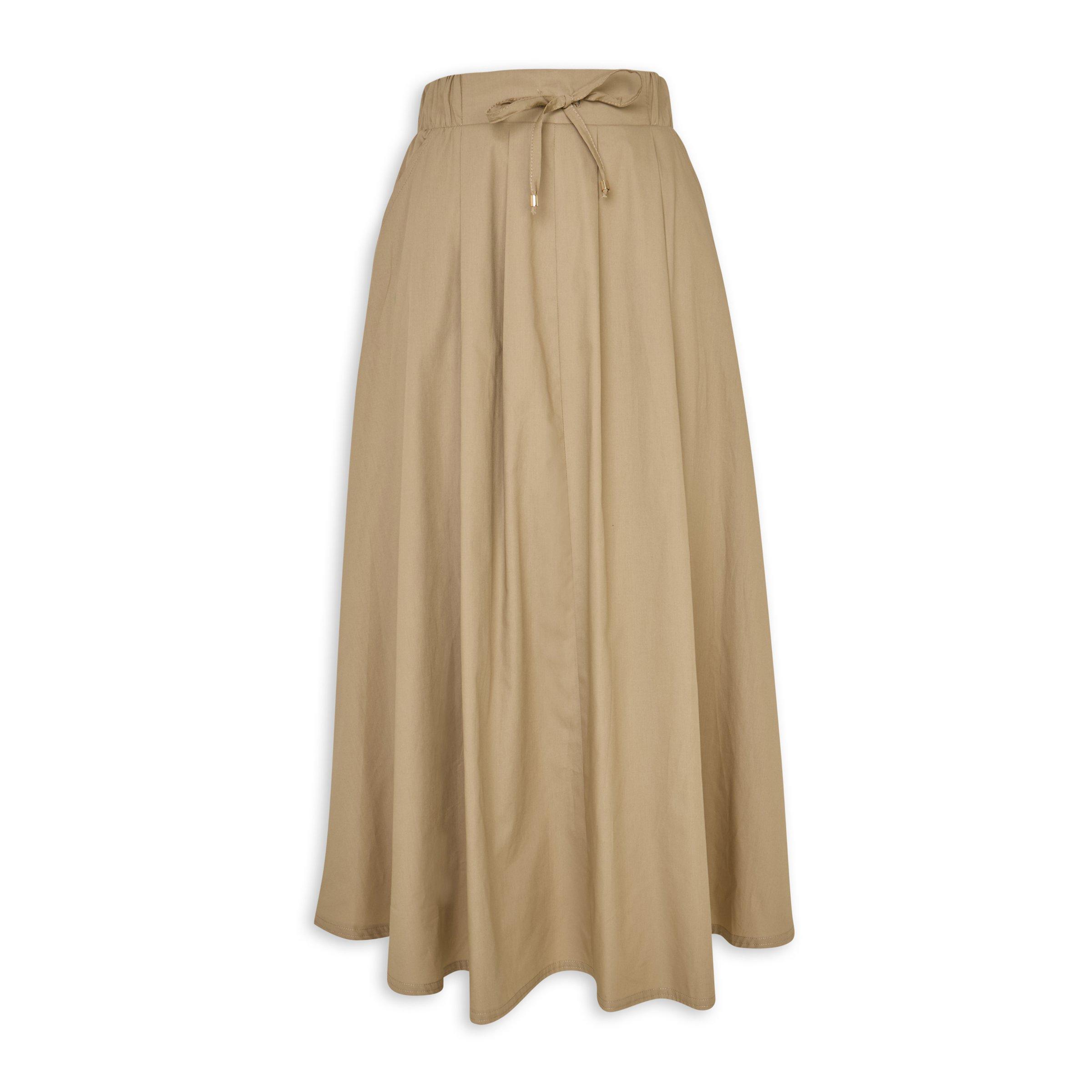 dance pleated midi skirt / stone