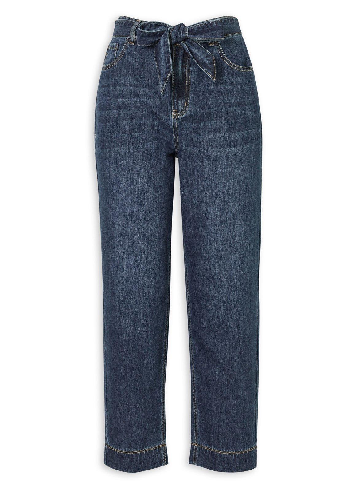 Indigo Self Belted Tapered Jeans (3225143) | OUTBACK RED