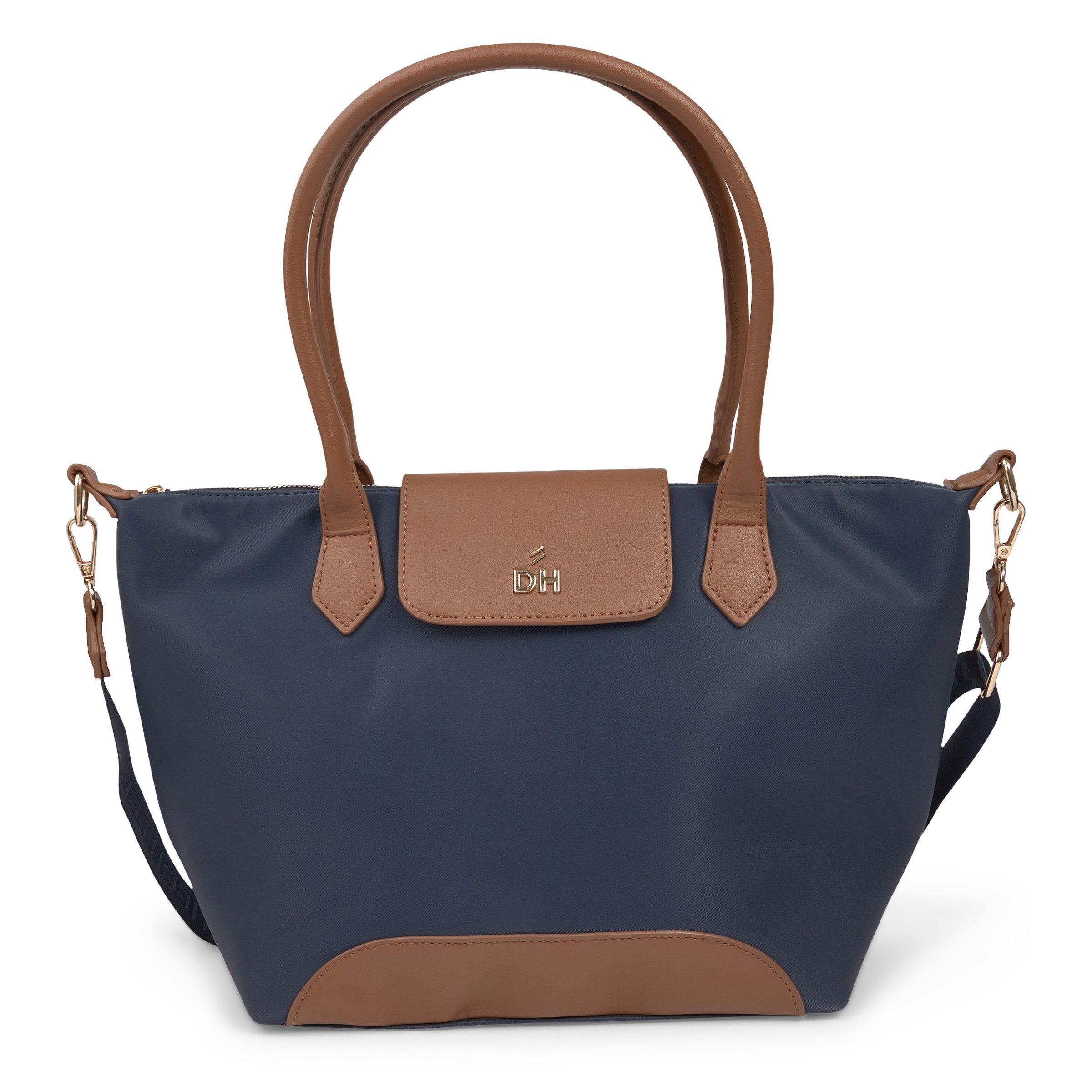 Navy and Tan Nylon PU Shopper Bag (3225995) | Daniel Hechter