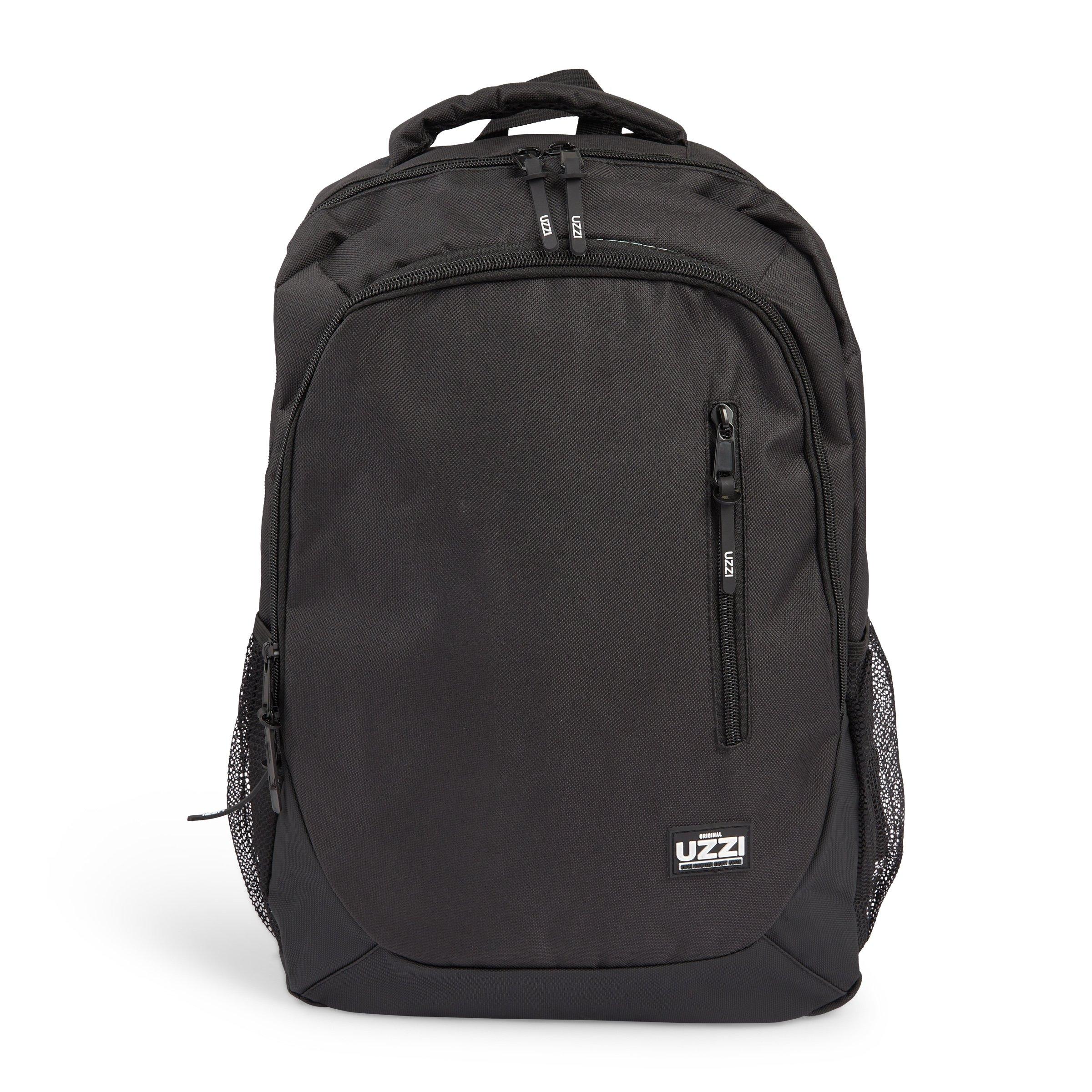 Black D600 PVC Vert Zip Backpack (3226305) | UZZI