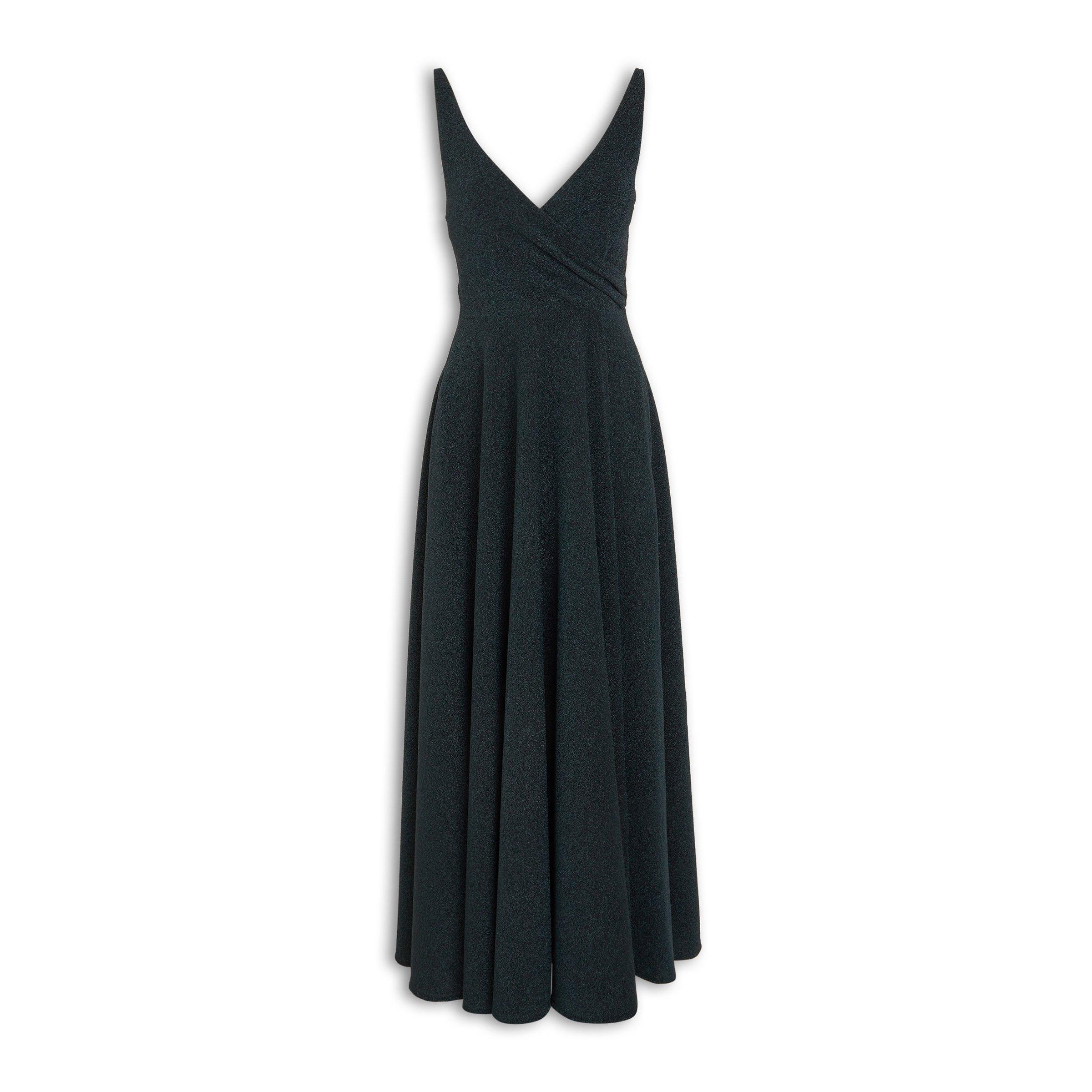 Ajda Emerald Polka Print Frill Hem Maxi Dress